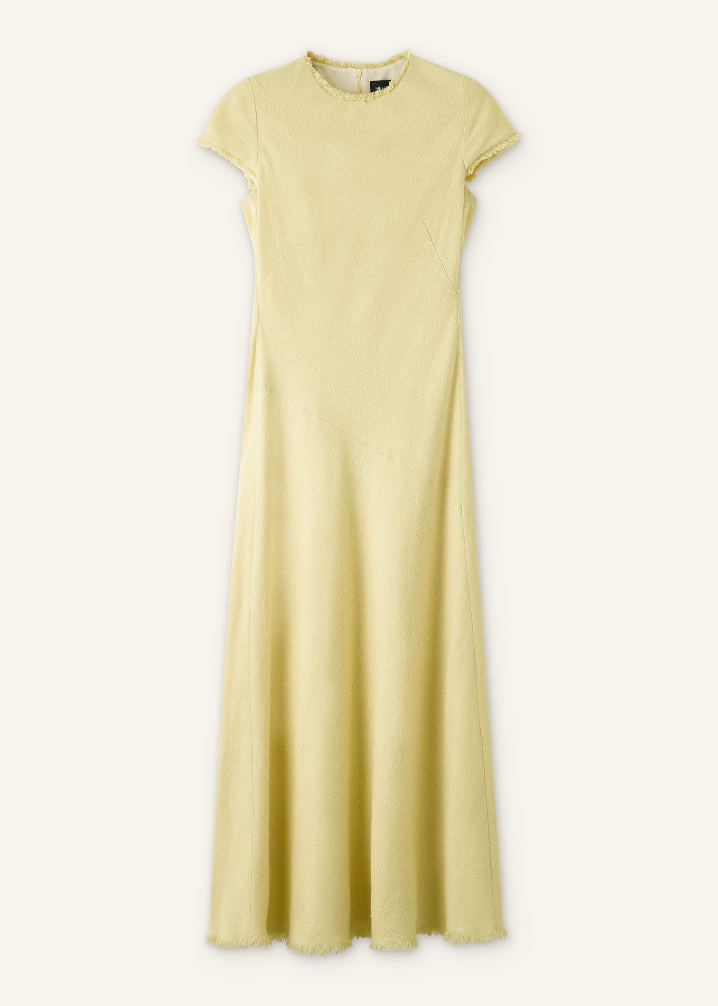 ME and EM Clothing Yellow Bias Cut Maxi Dress