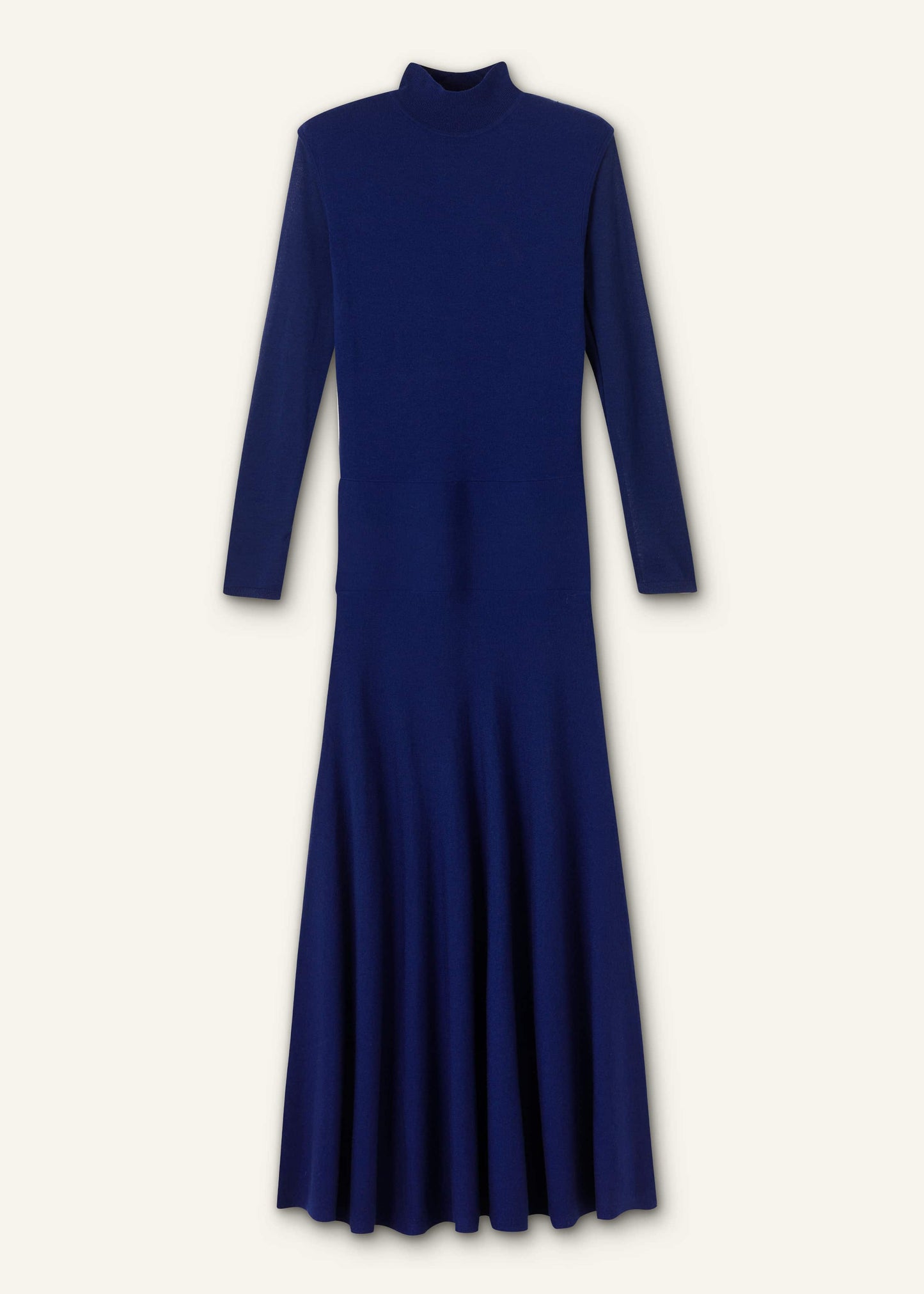 ME and EM Clothing Blue High Neck Knit Maxi Dress + Layering Top