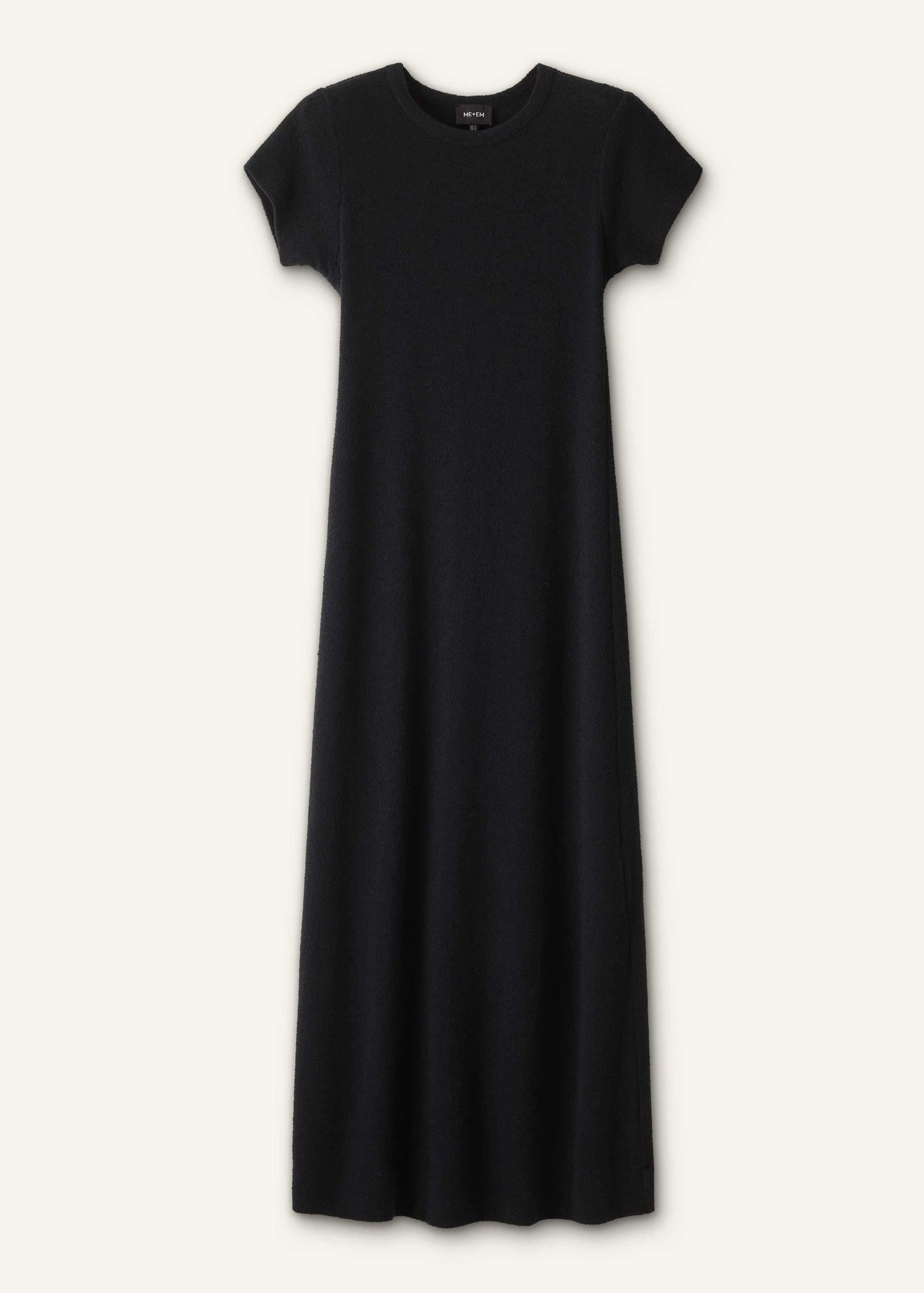 ME and EM Clothing Black A-Line Maxi Tee Dress