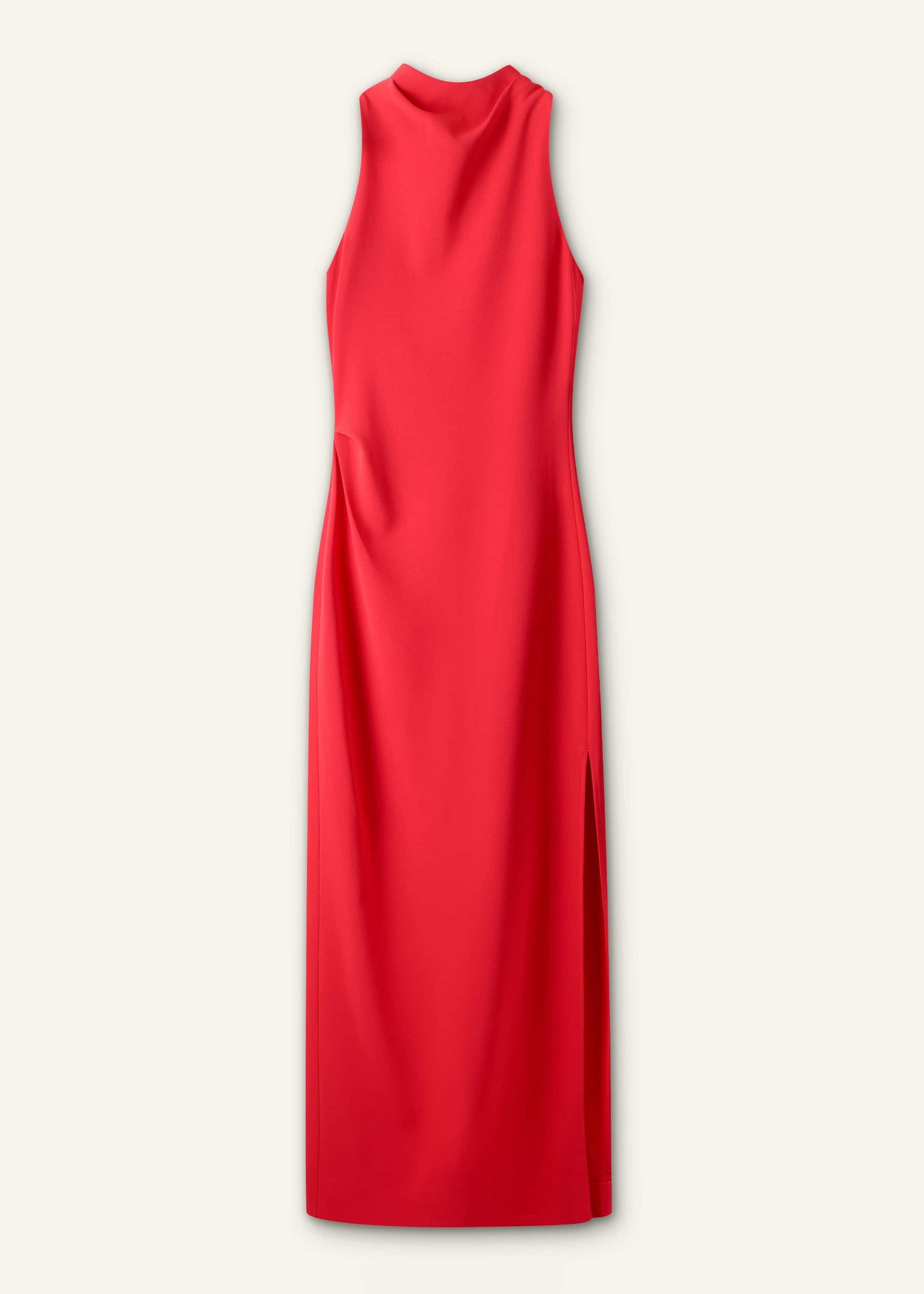 ME and EM Clothing Red Draped Full Length Dress