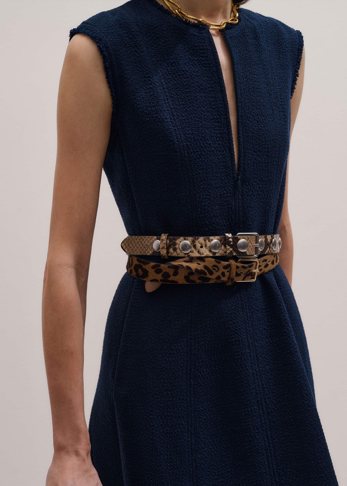 ME and EM Clothing Navy Desk-To-Dinner Fit + Flare Maxi Dress