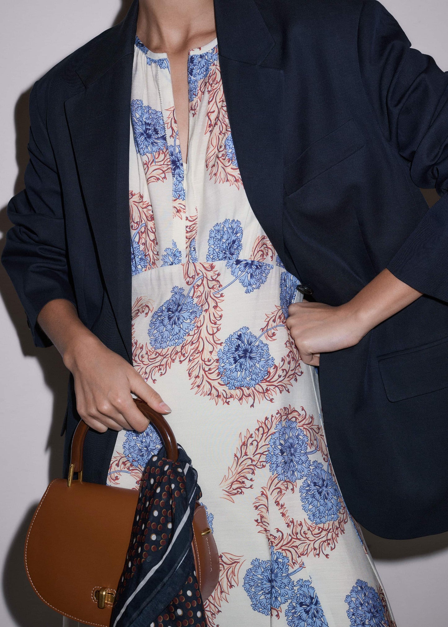 ME and EM Clothing Cream Fit + Flare Maxi Dress