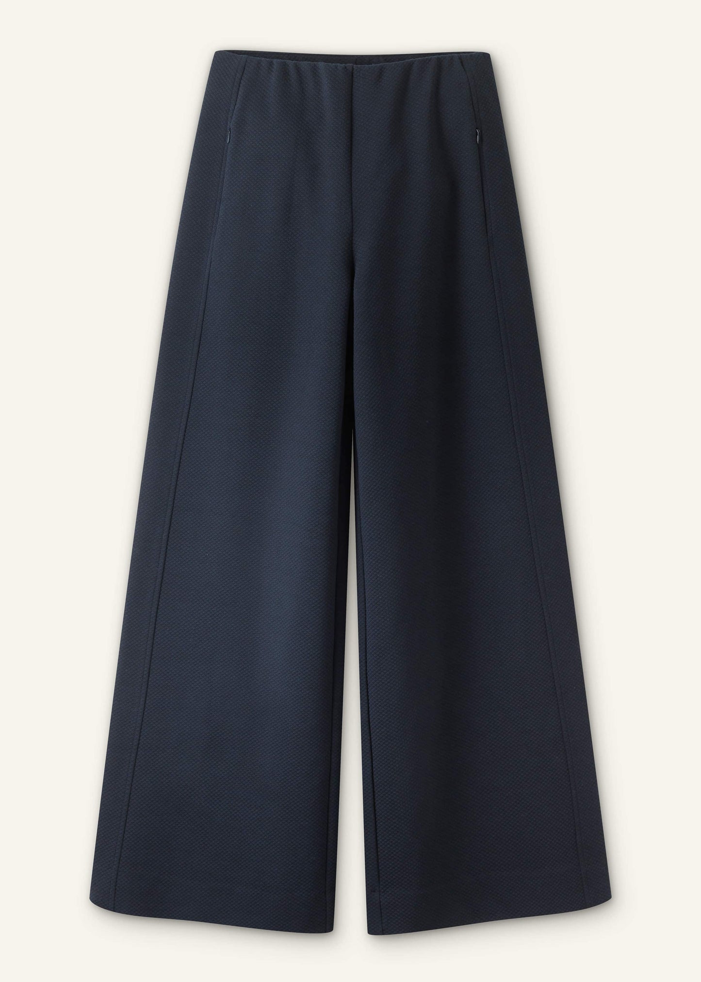 ME and EM Clothing Navy Cable Jacquard Wide-Leg Pant