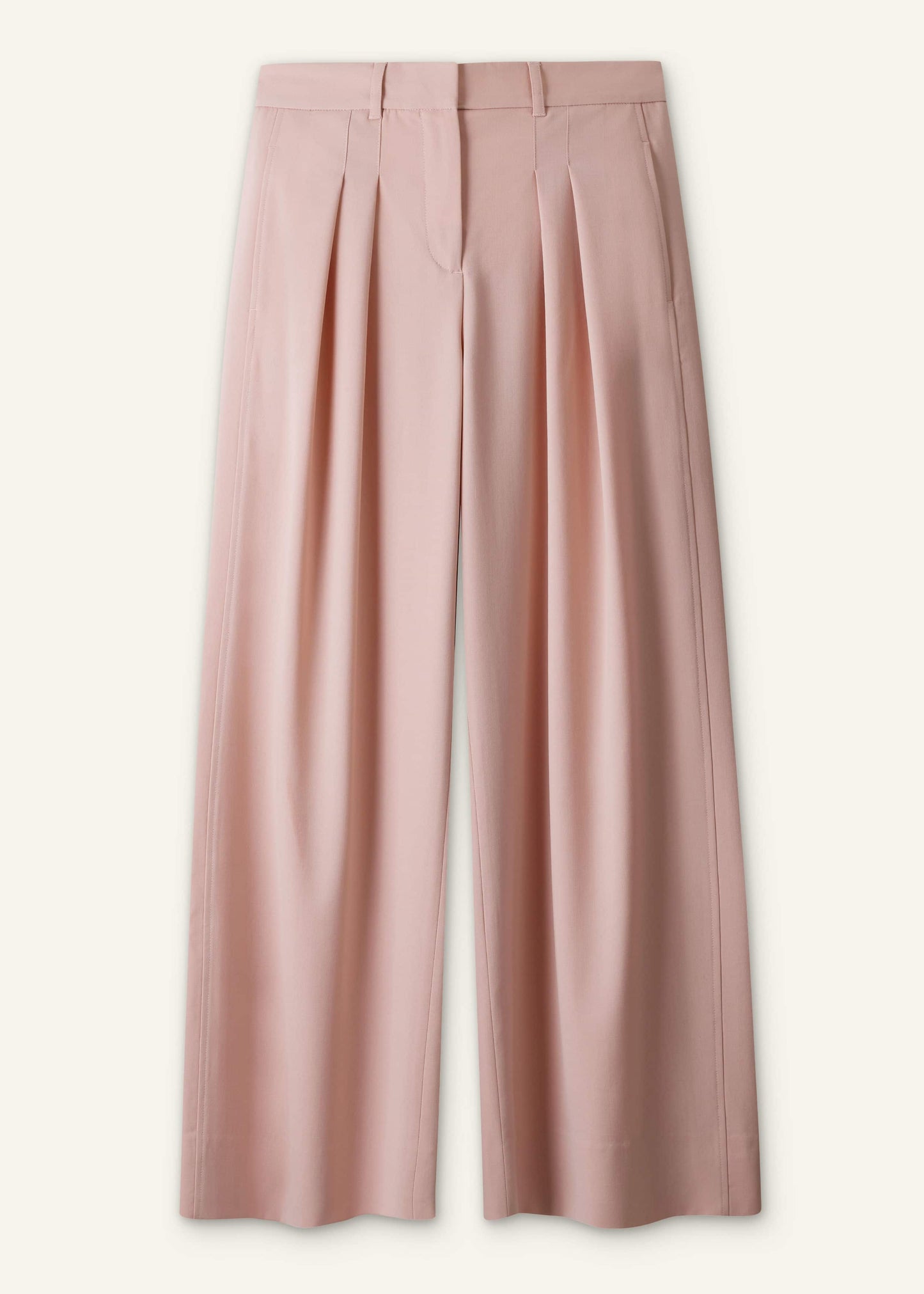 ME and EM Clothing Pink Pleat Wide-Leg Pant