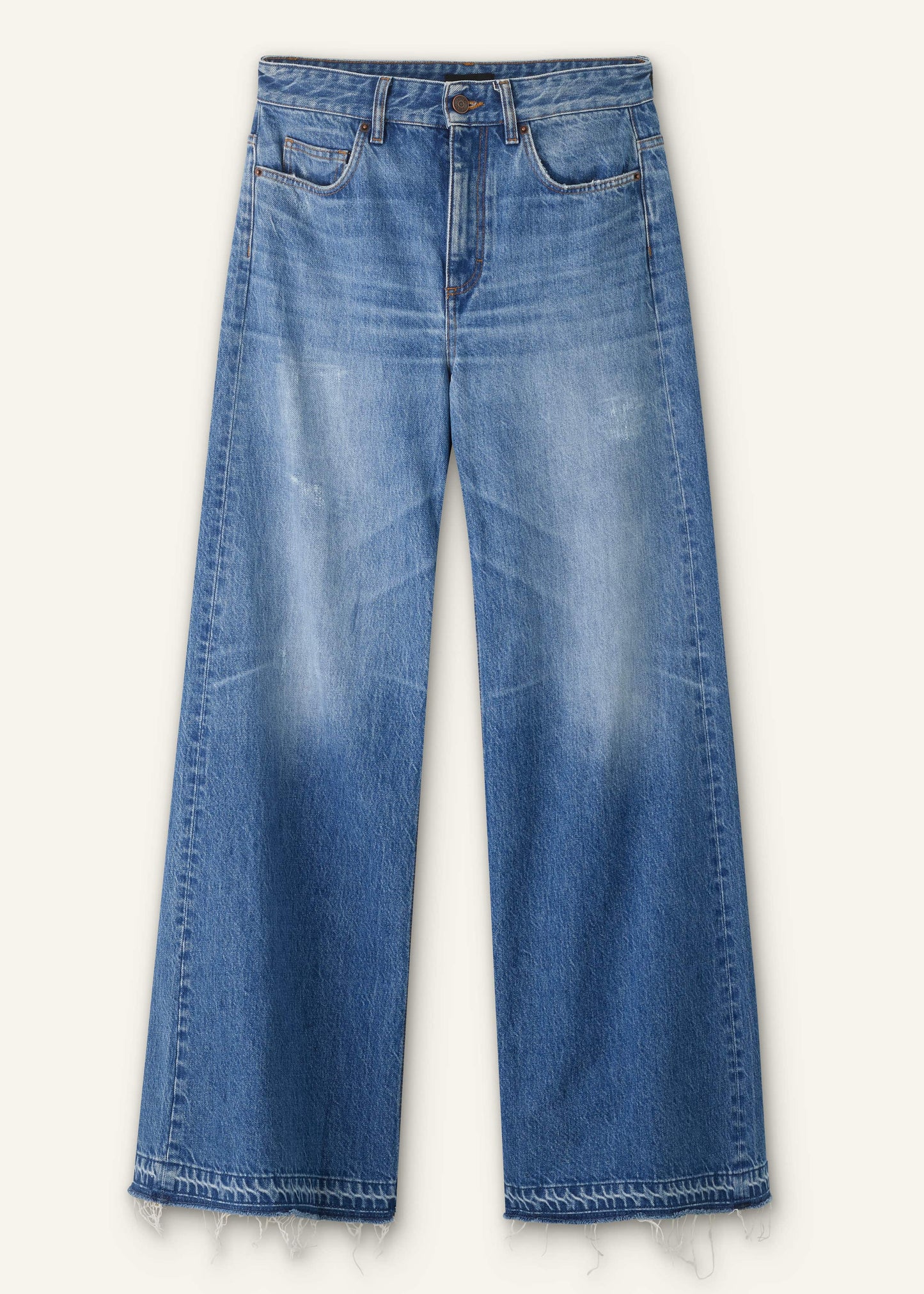 ME and EM Clothing Blue Distressed Ultimate Wide-Leg Jean