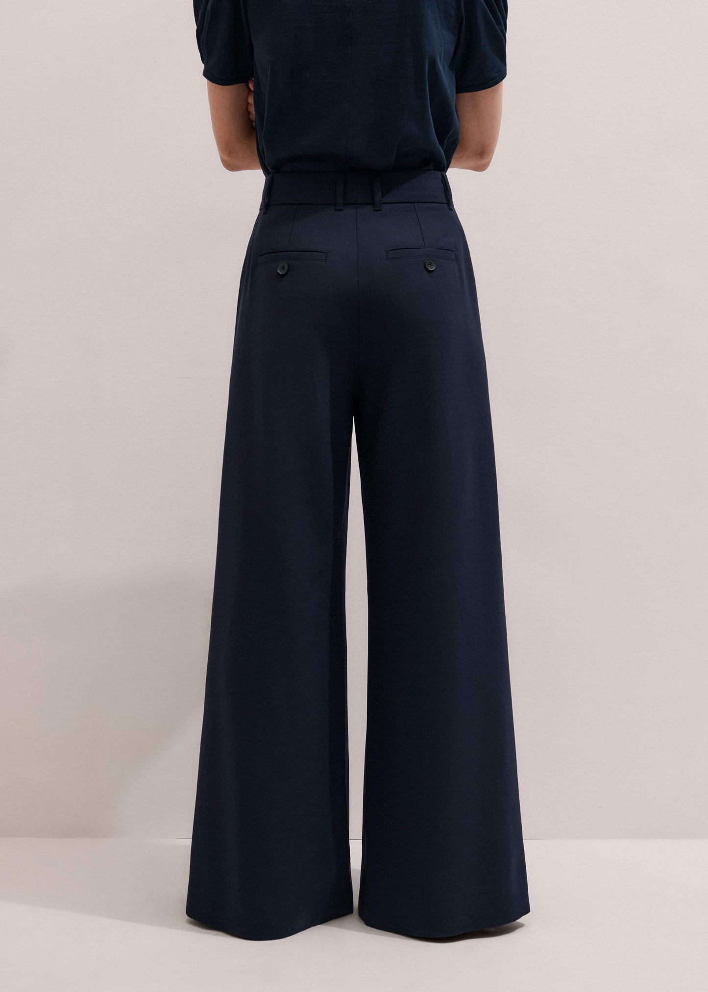 ME and EM Clothing Navy Ultimate Very Wide-Leg Pant