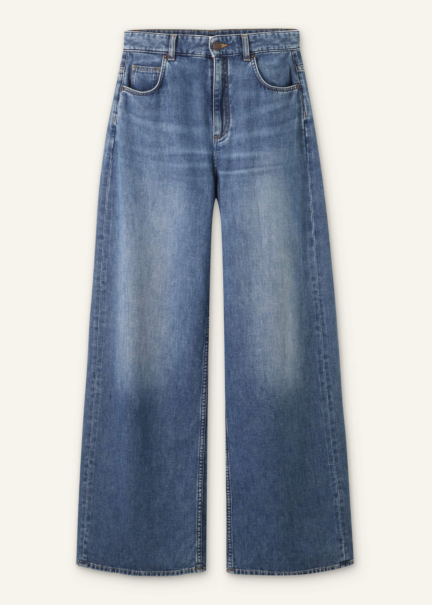 ME and EM Clothing Blue Relaxed Baggy Wide-Leg Jean