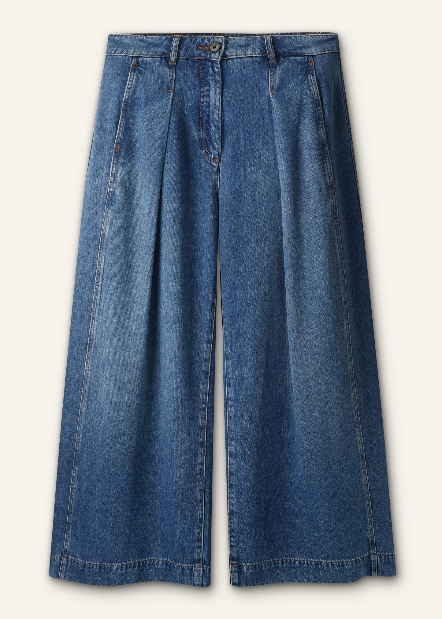 ME and EM Clothing Blue Straight Culotte Jean