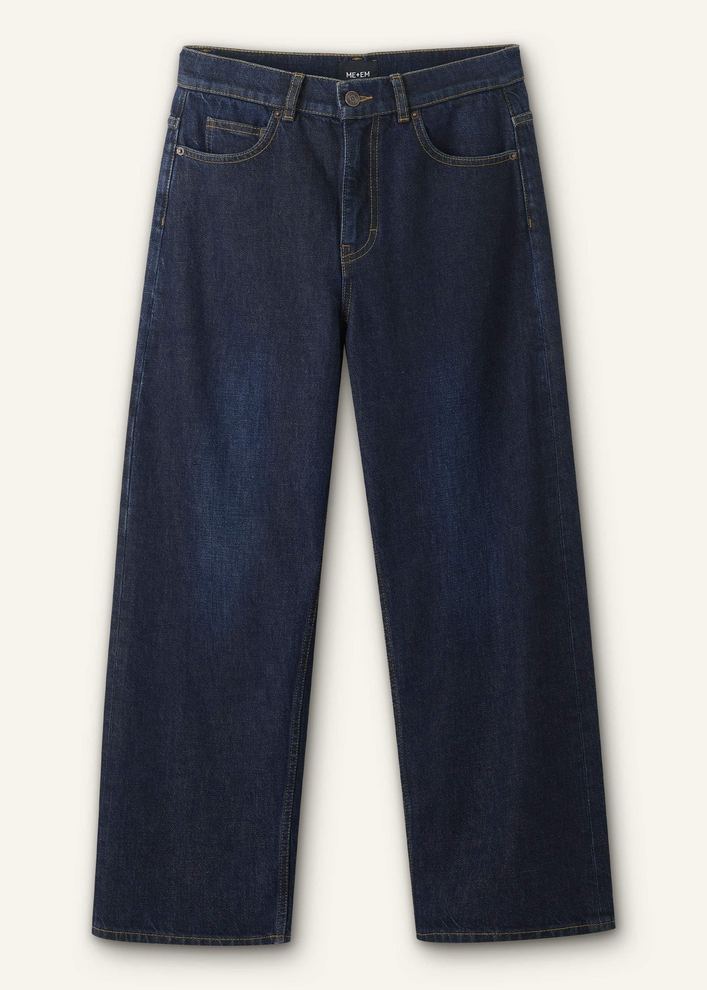 ME and EM Clothing Dark Blue Straight Crop Jean