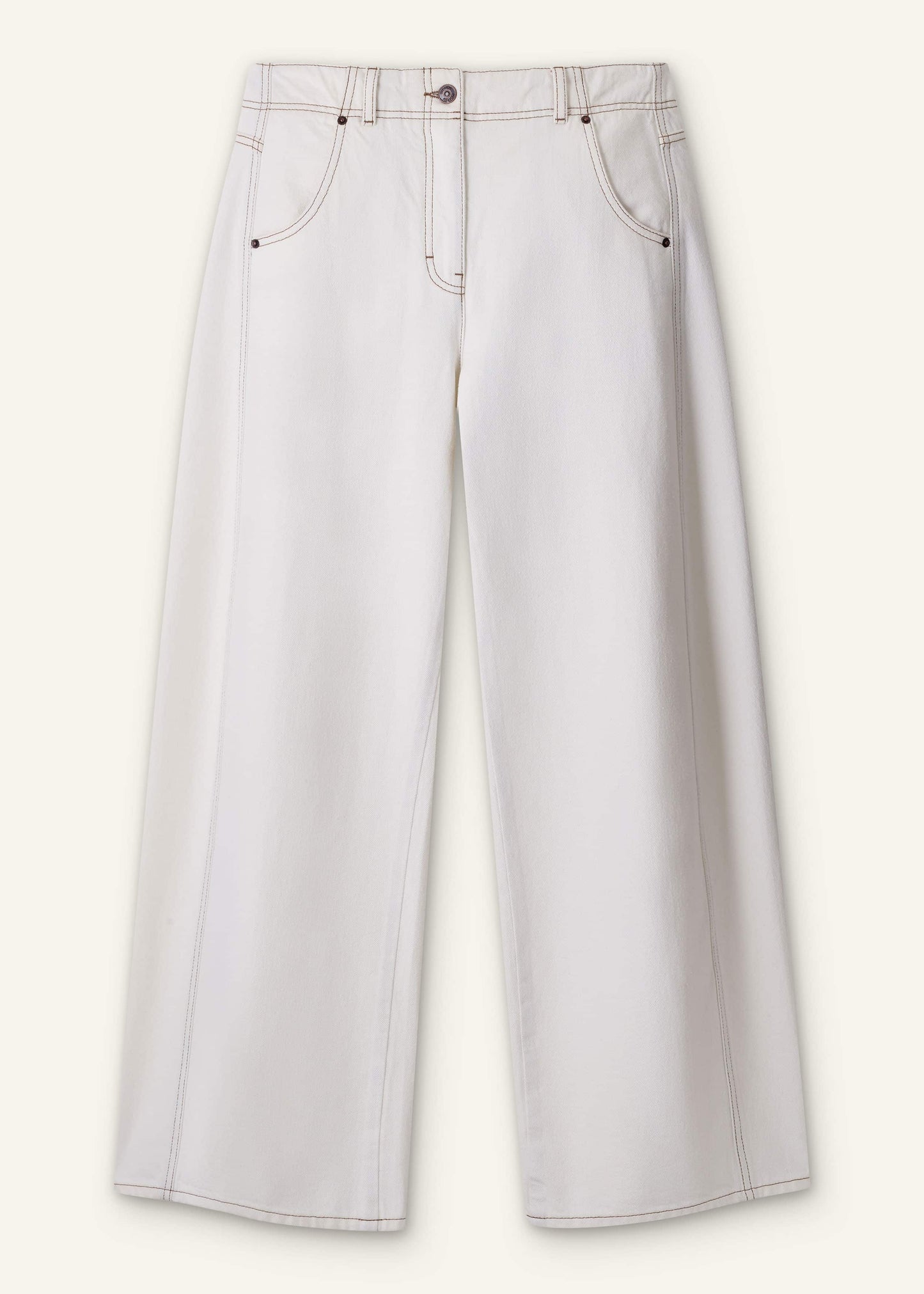 ME and EM Clothing White Relaxed Engineered Jean