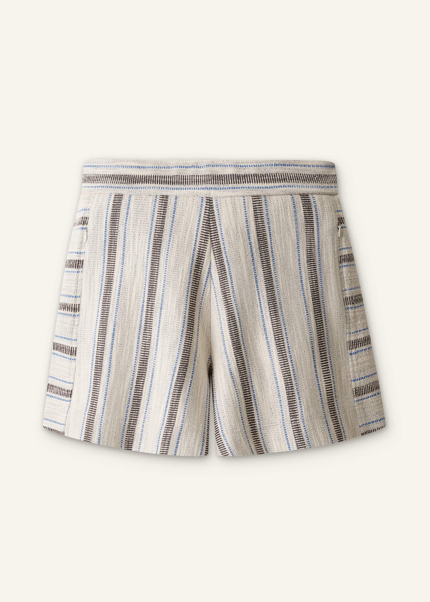 ME and EM Clothing Cream Stripe Short