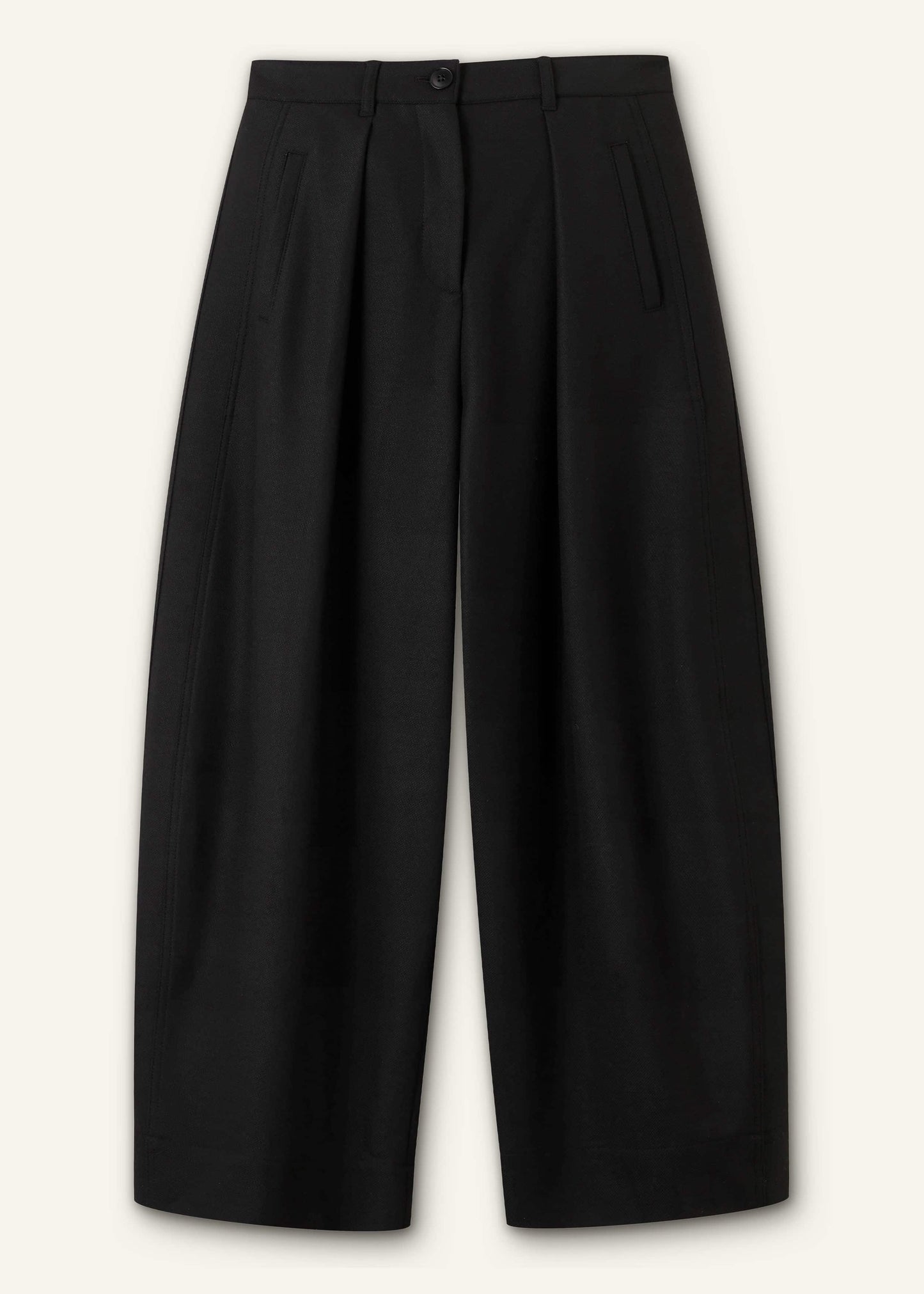 ME and EM Clothing Black Barrel Leg Pant