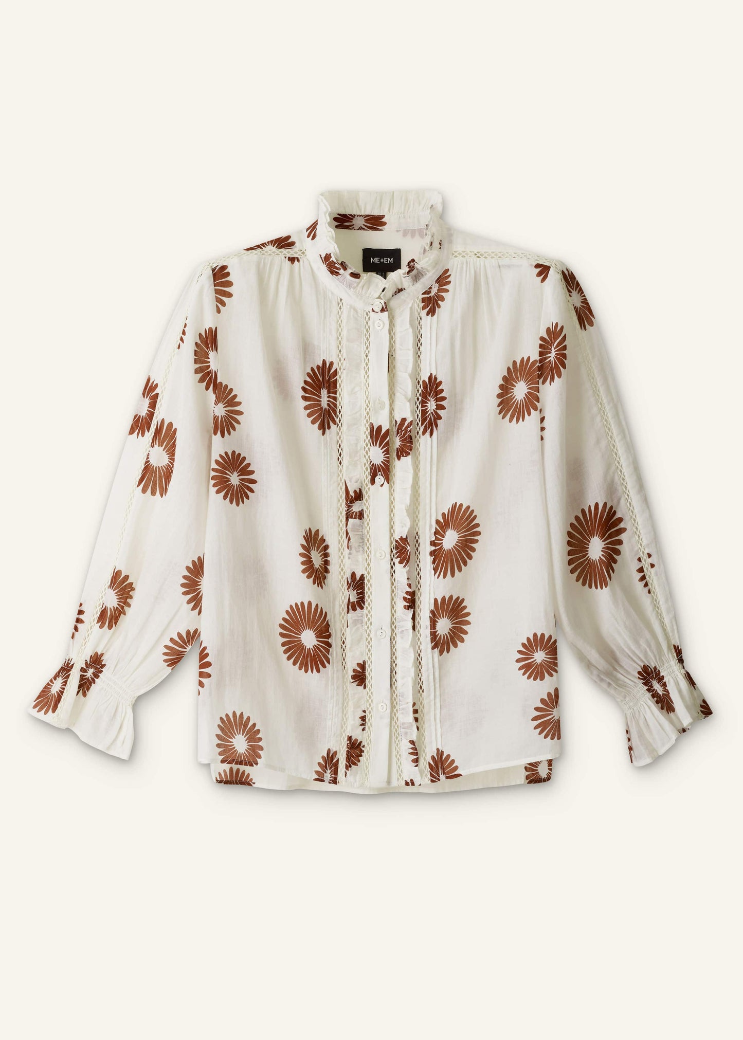 ME and EM Clothing Cream Summer Swing Blouse