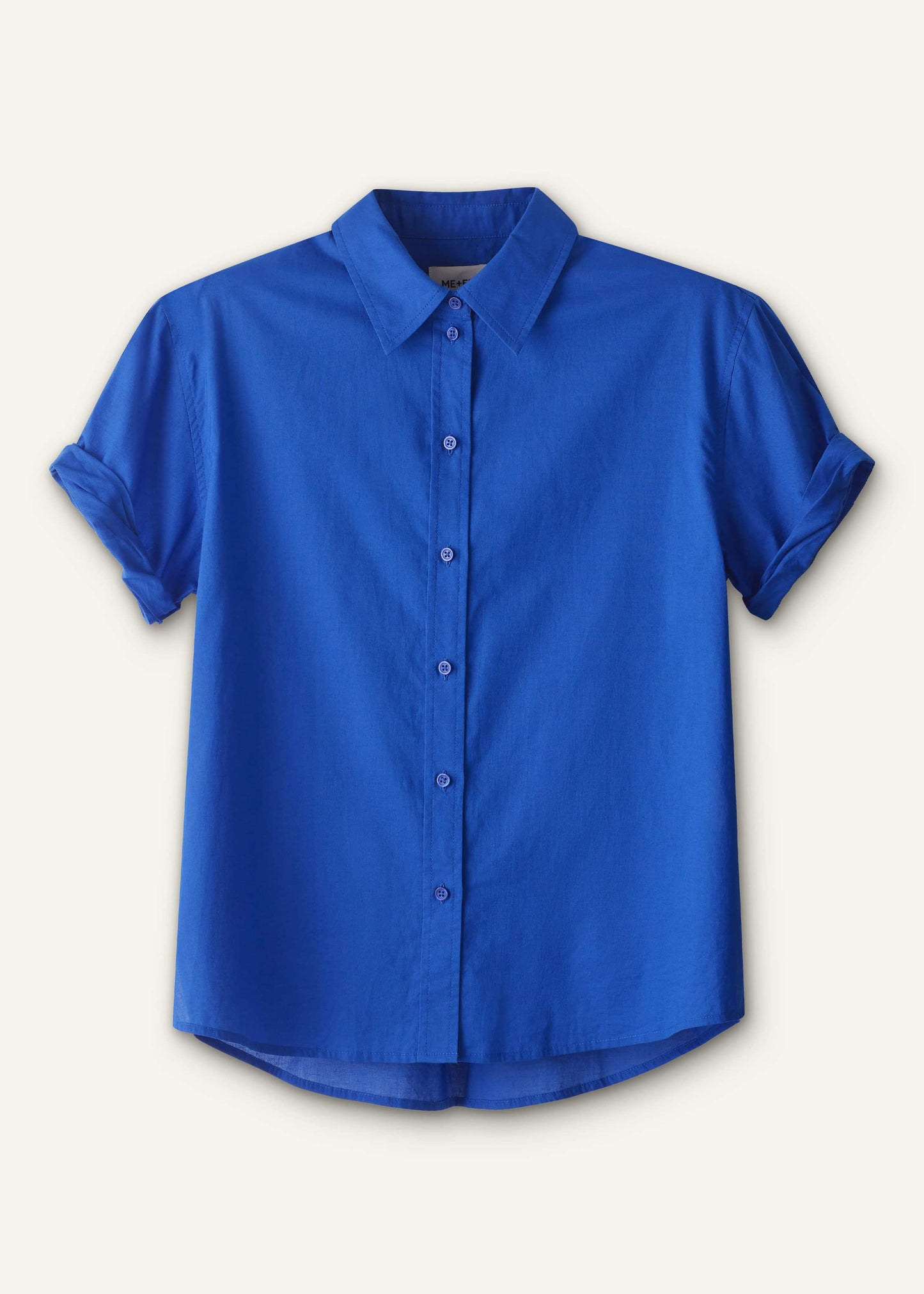 ME and EM Clothing Blue Turn-Up Cuff Shirt