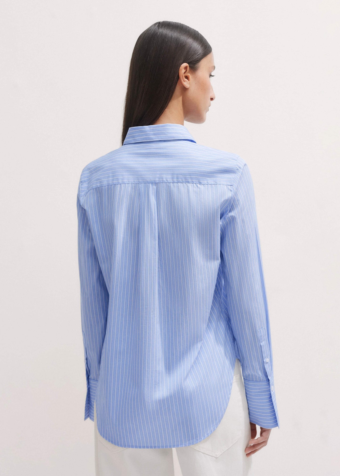 ME and EM Clothing Blue Cotton Stripe Shirt