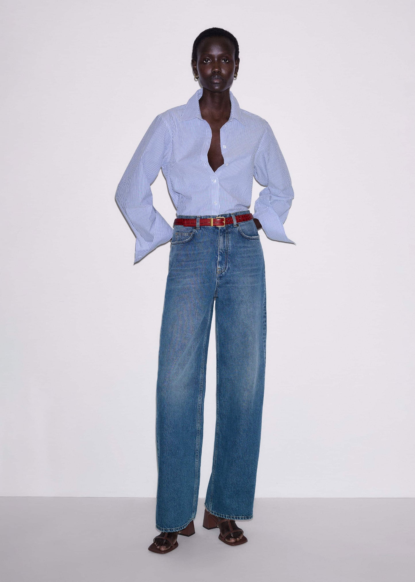 ME and EM Clothing Blue Stripe Relaxed Forever Shirt