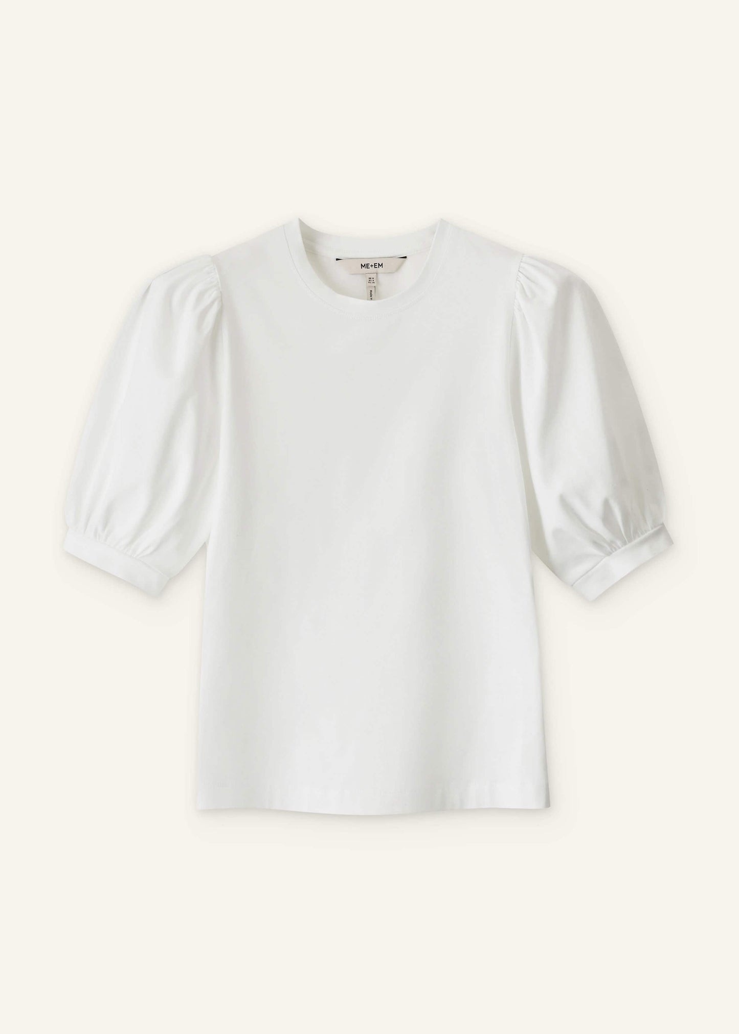 ME and EM Clothing White Feminine Sleeve Tee