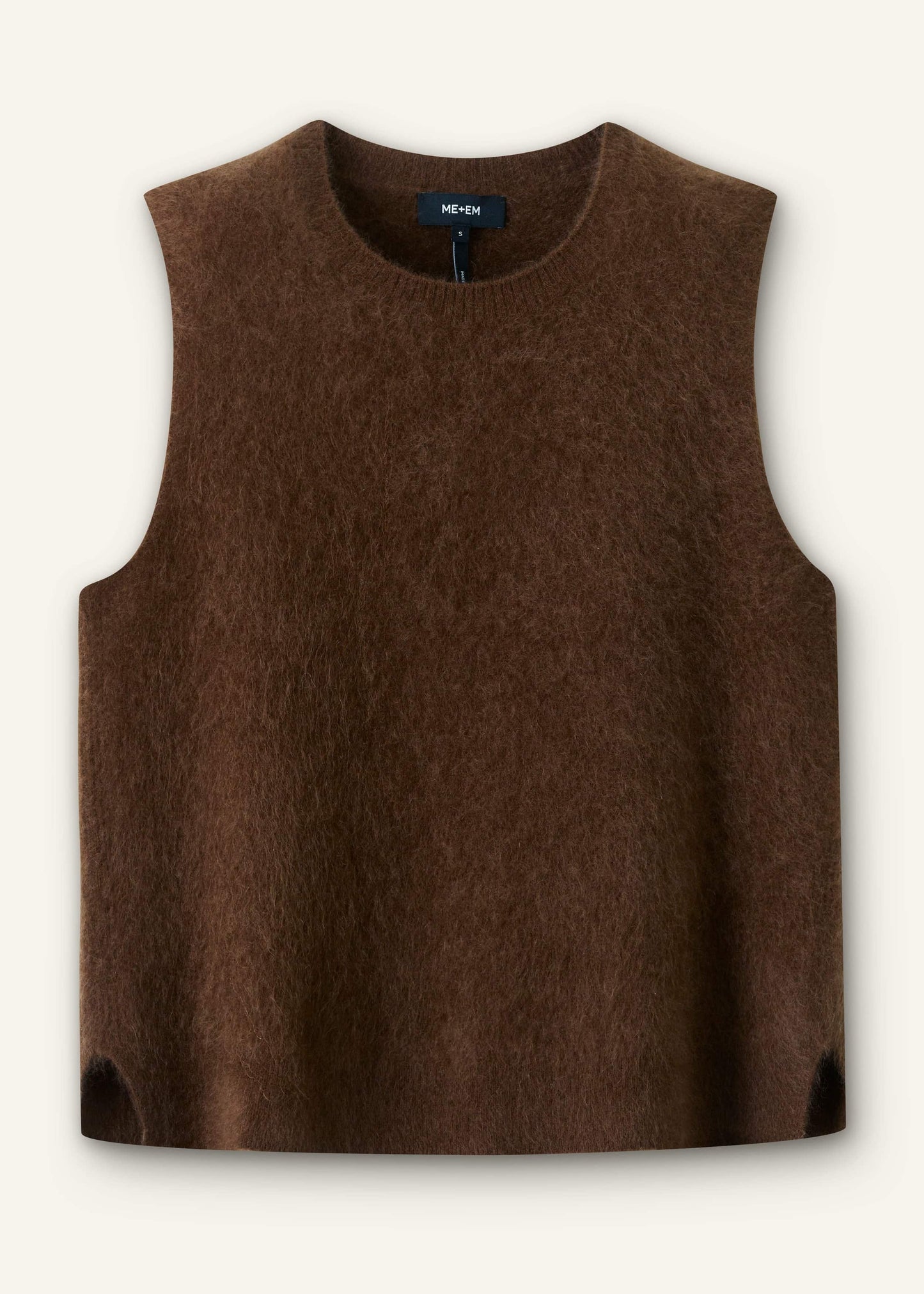 ME and EM Clothing Brown Straight Sweater Vest