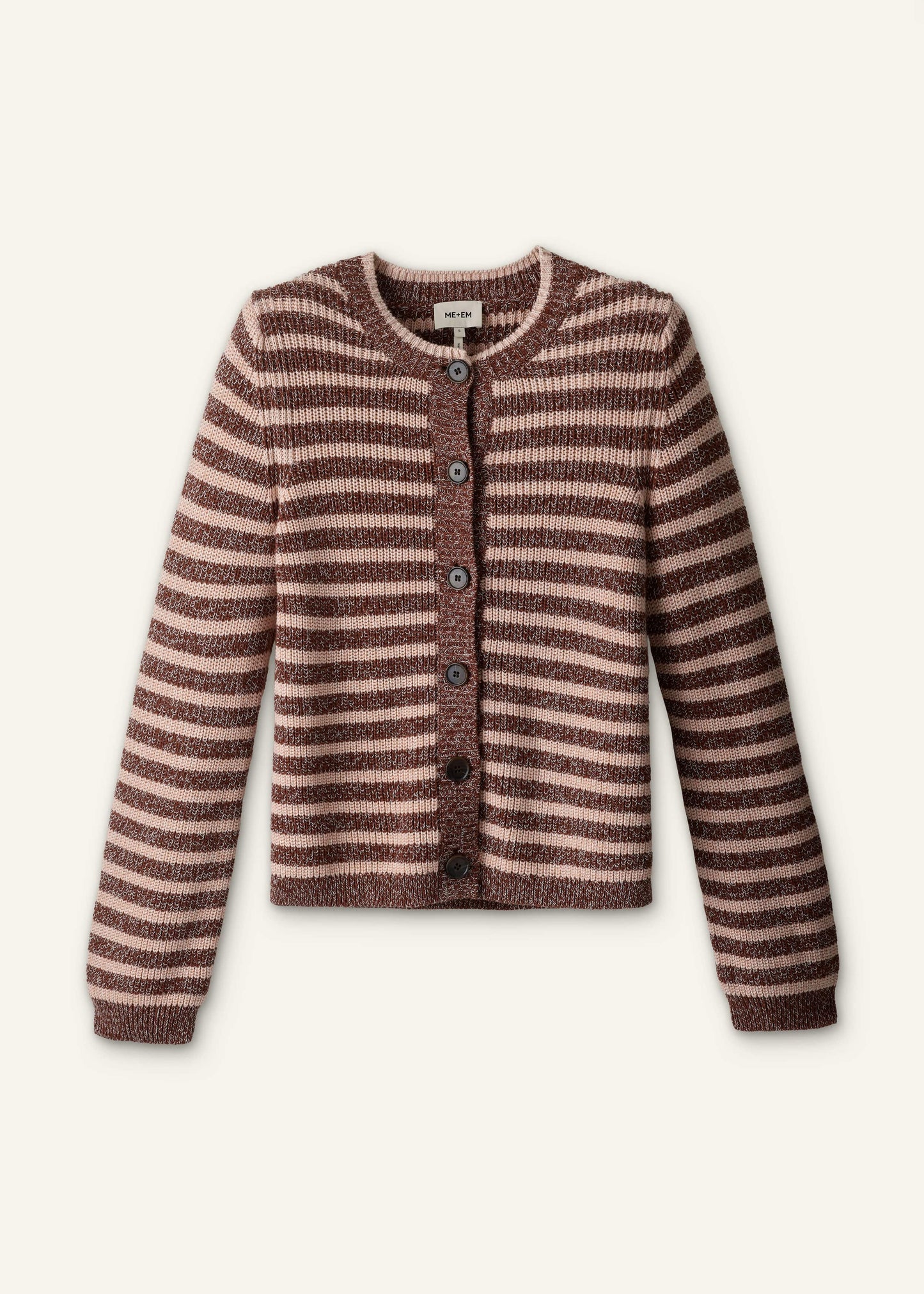 ME and EM Clothing Cinnamon Brown Straight Cardigan
