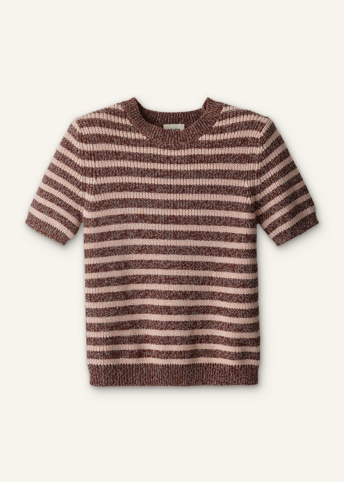 ME and EM Clothing Cinnamon Brown Straight Knit Tee