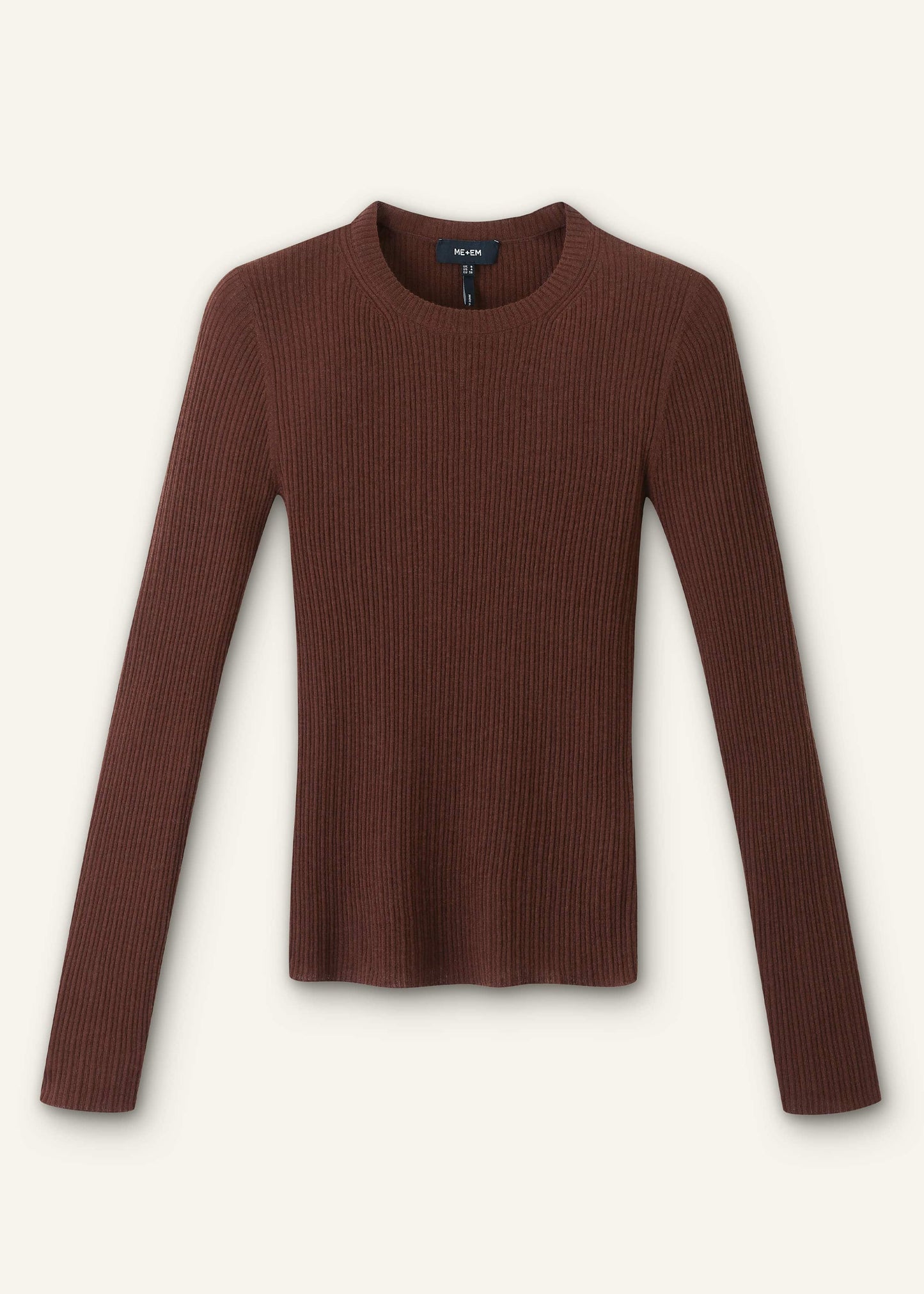 ME and EM Clothing Brown Barely There Sweater
