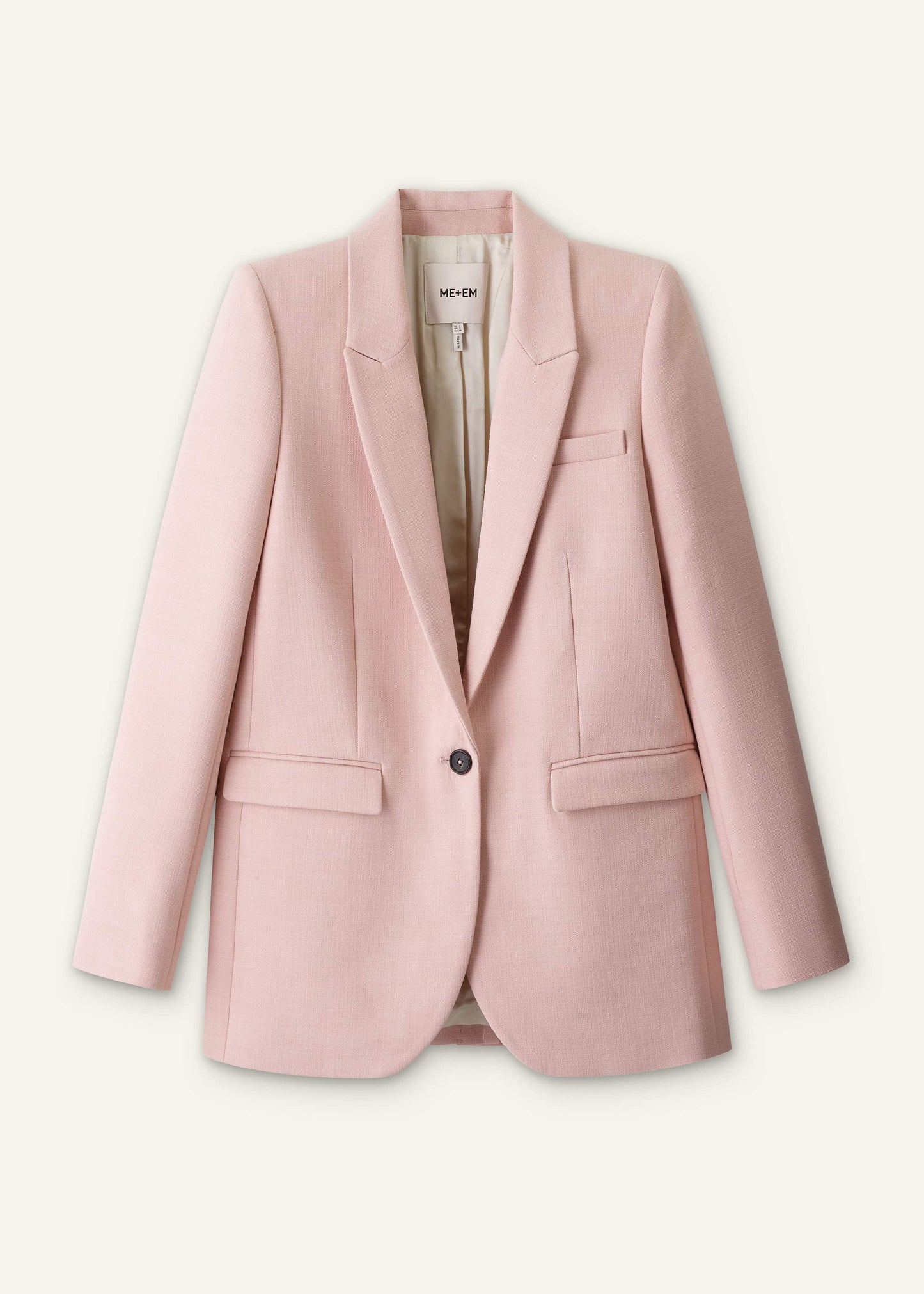 ME and EM Clothing Pink Sharp Shoulder Blazer