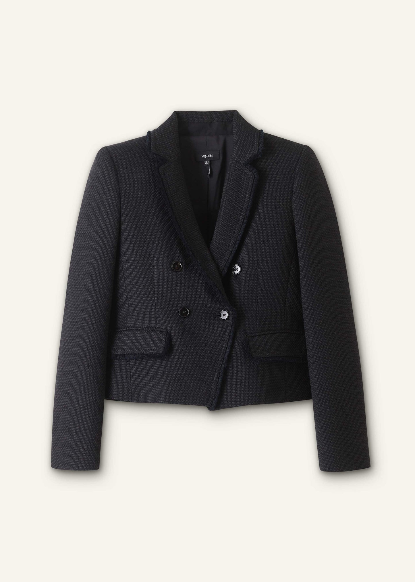 ME and EM Clothing Black AM-PM Fitted Blazer