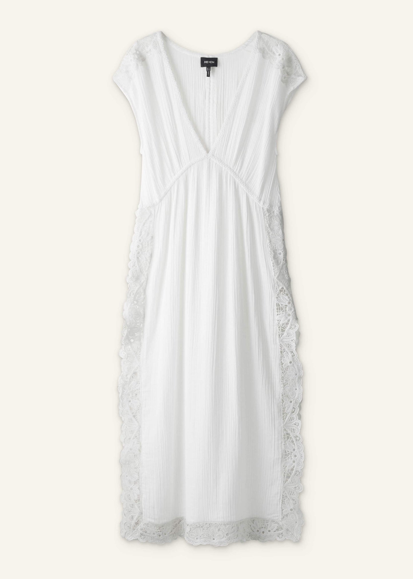 ME and EM Clothing White Maxi Beach Dress