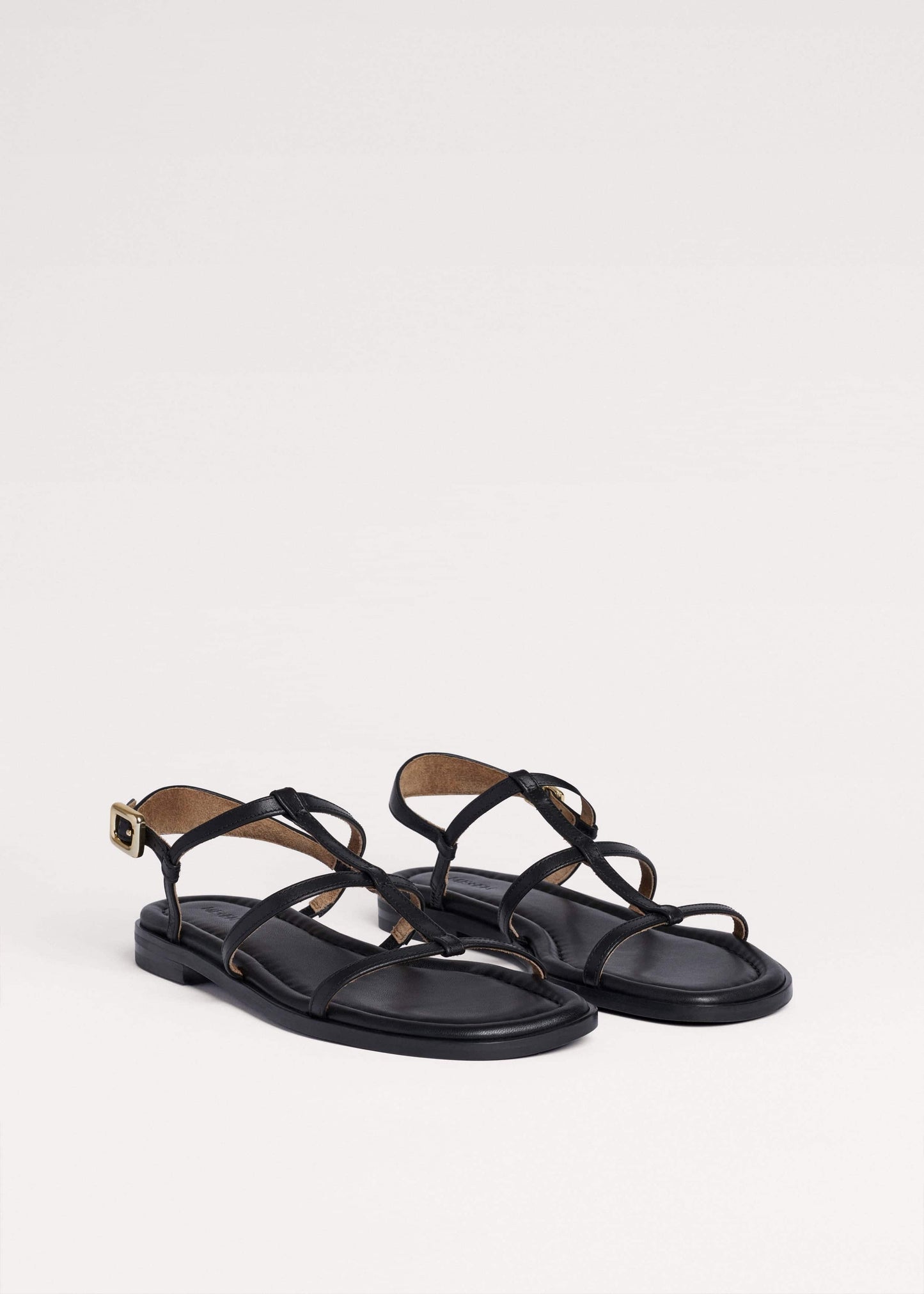 ME and EM Clothing|Accessories Black Caged Flat Sandal