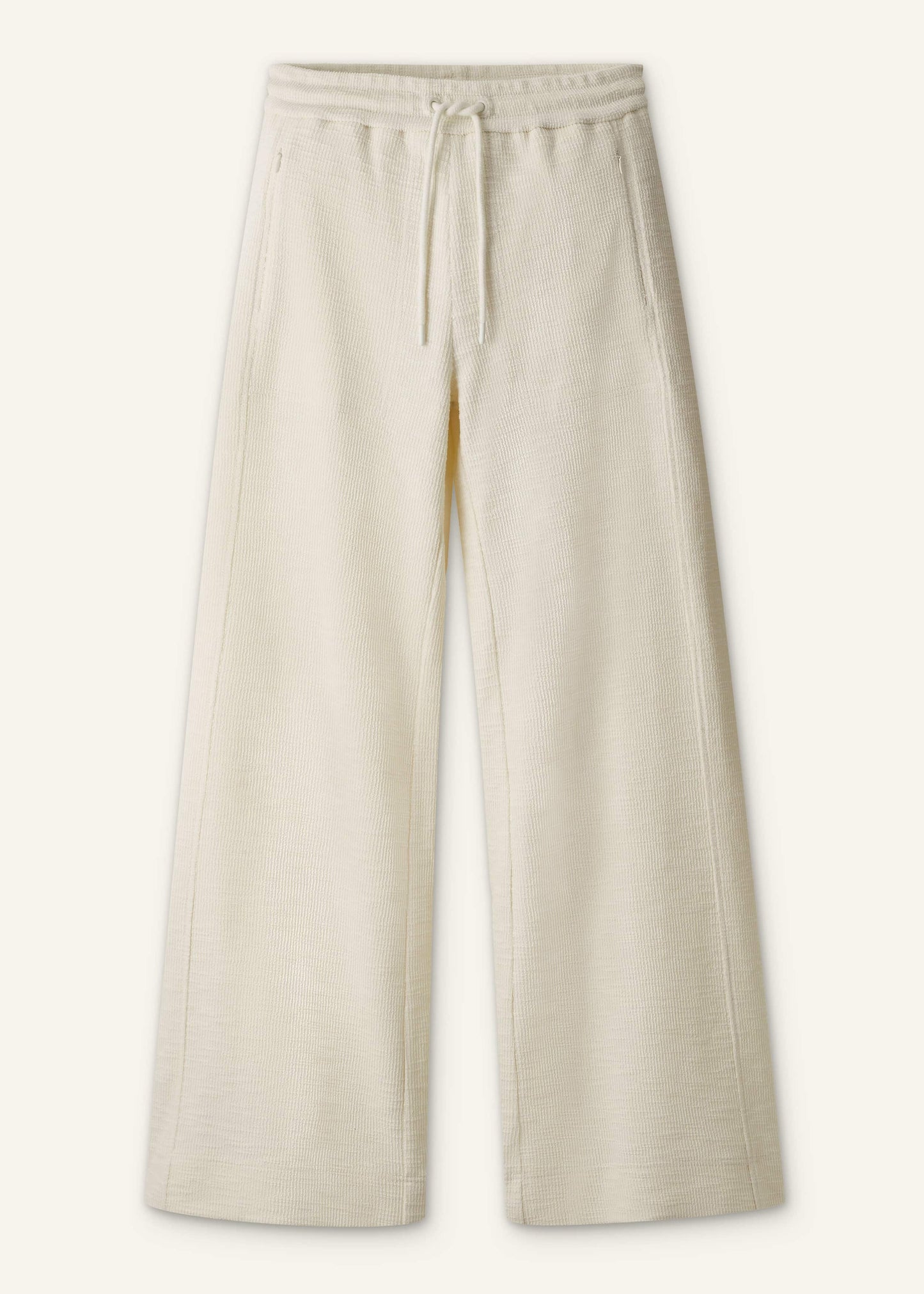 ME and EM Clothing Cream Wide-Leg Track Pant