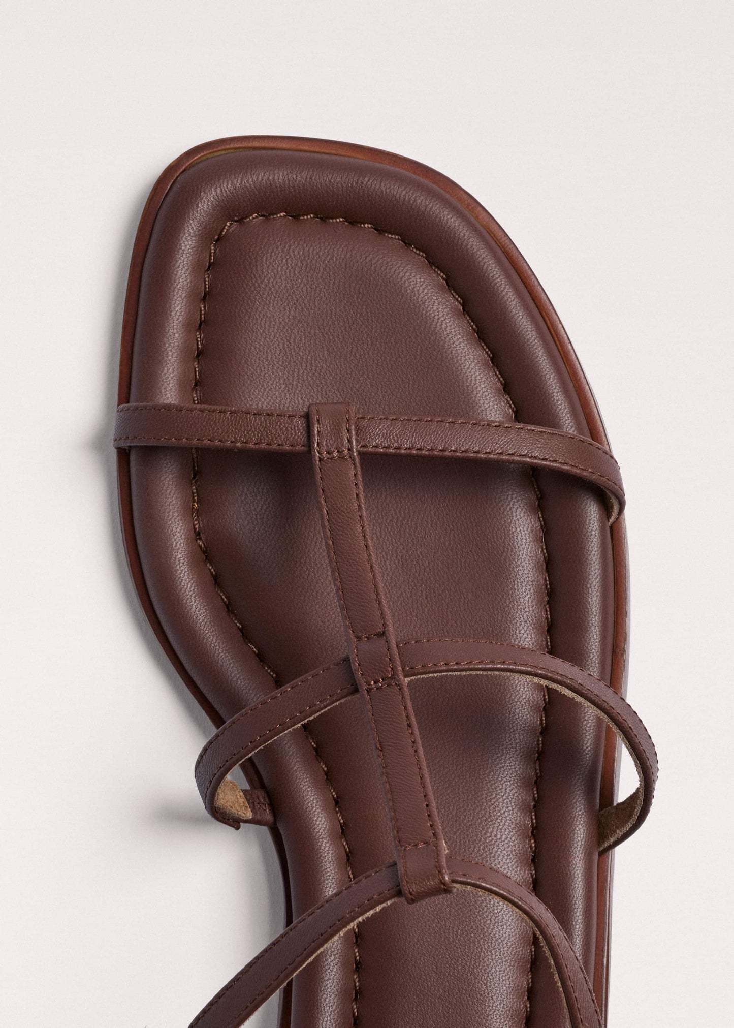 ME and EM Clothing|Accessories Dark Brown Caged Flat Sandal