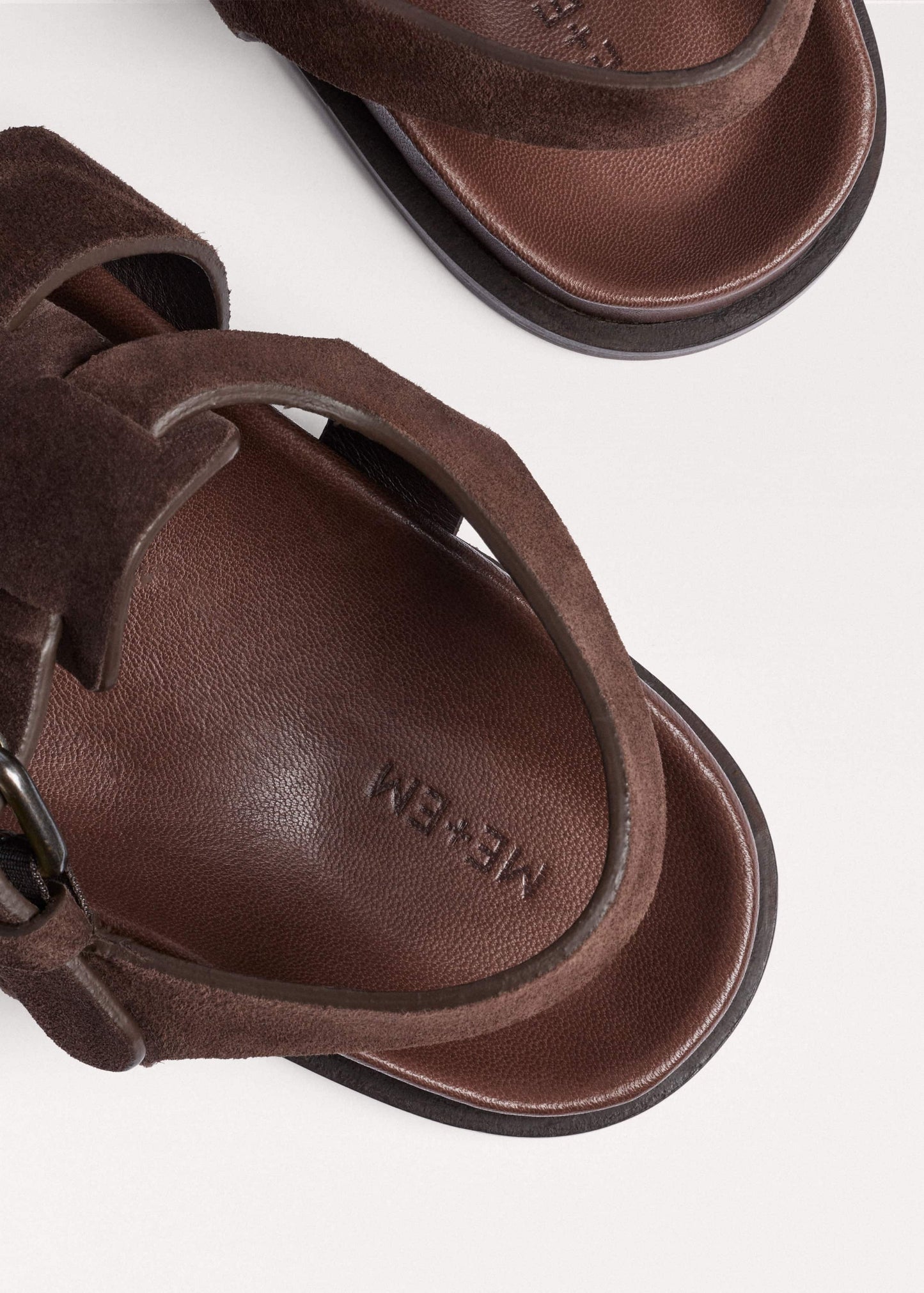 ME and EM Accessories Dark Brown Open Toe Fisherman Sandal