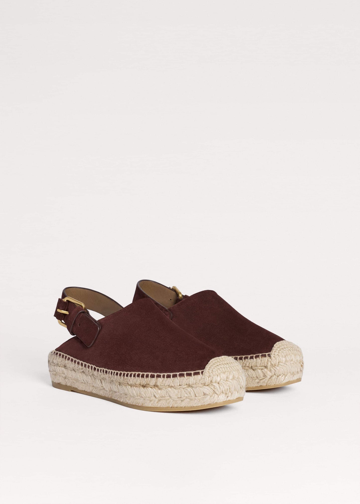 ME and EM Accessories Dark Cinnamon Suede Slingback Espadrille