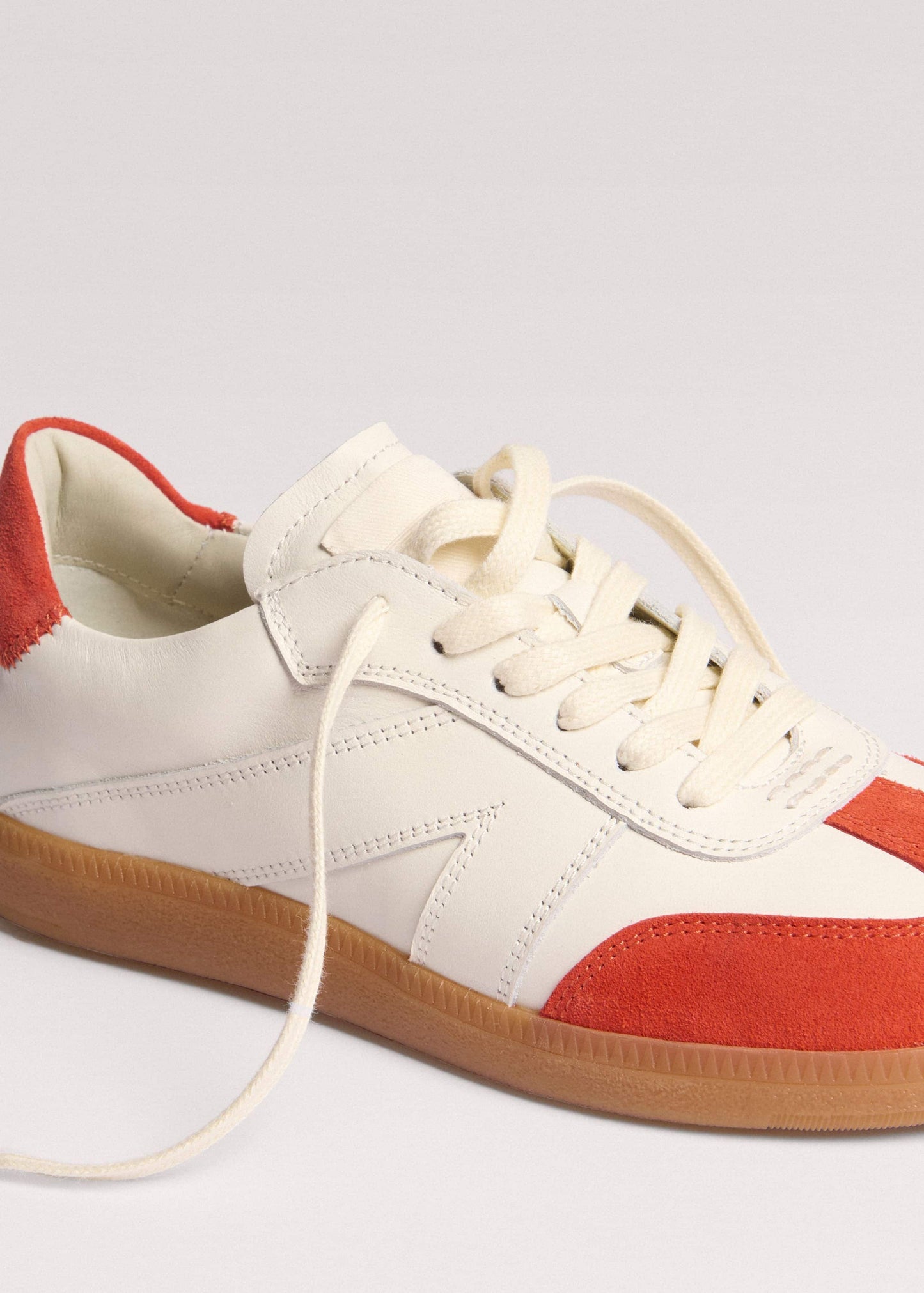 ME and EM Accessories White + Orange Retro Trainer