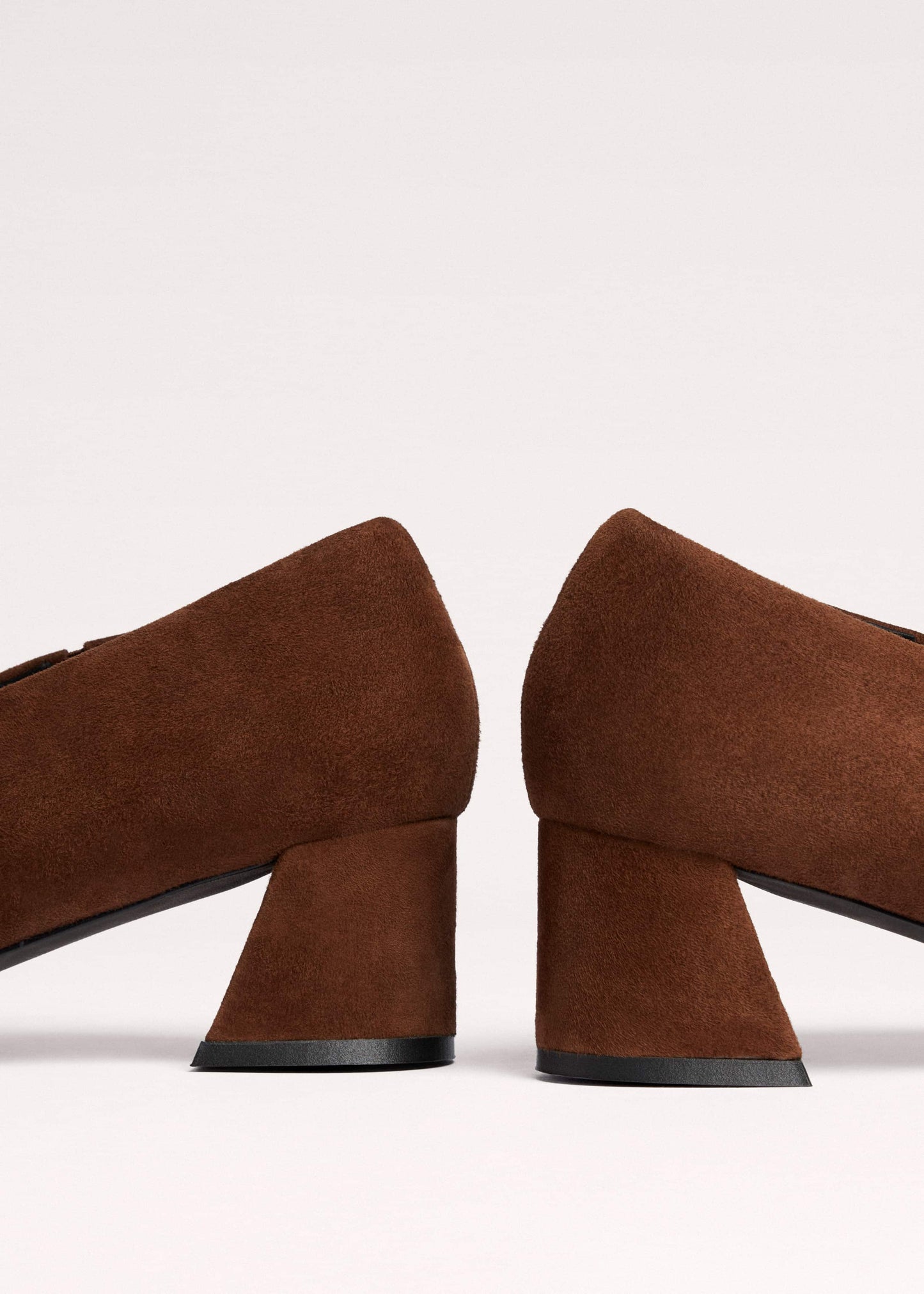 ME and EM Accessories Brown High Front Block Heel