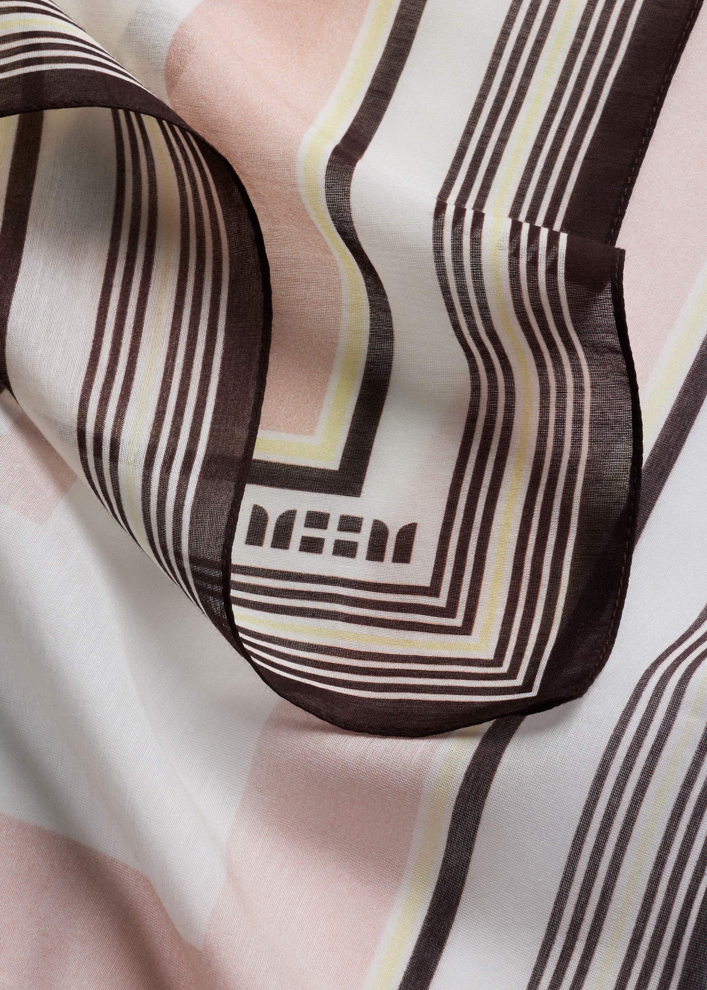 ME and EM Accessories Pink Multi Stripe Border Scarf
