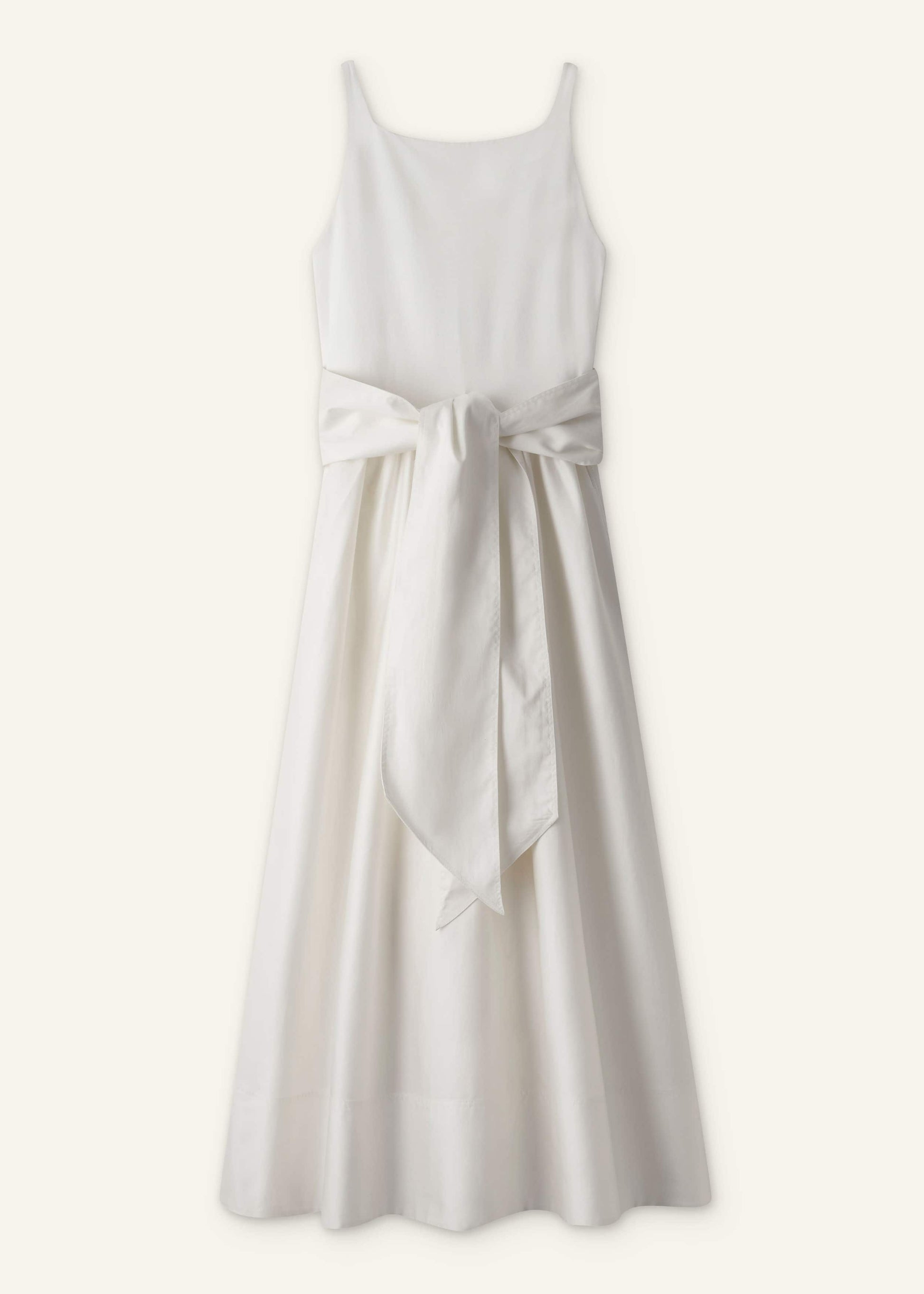 ME and EM Clothing Cream Fit + Flare Maxi Dress