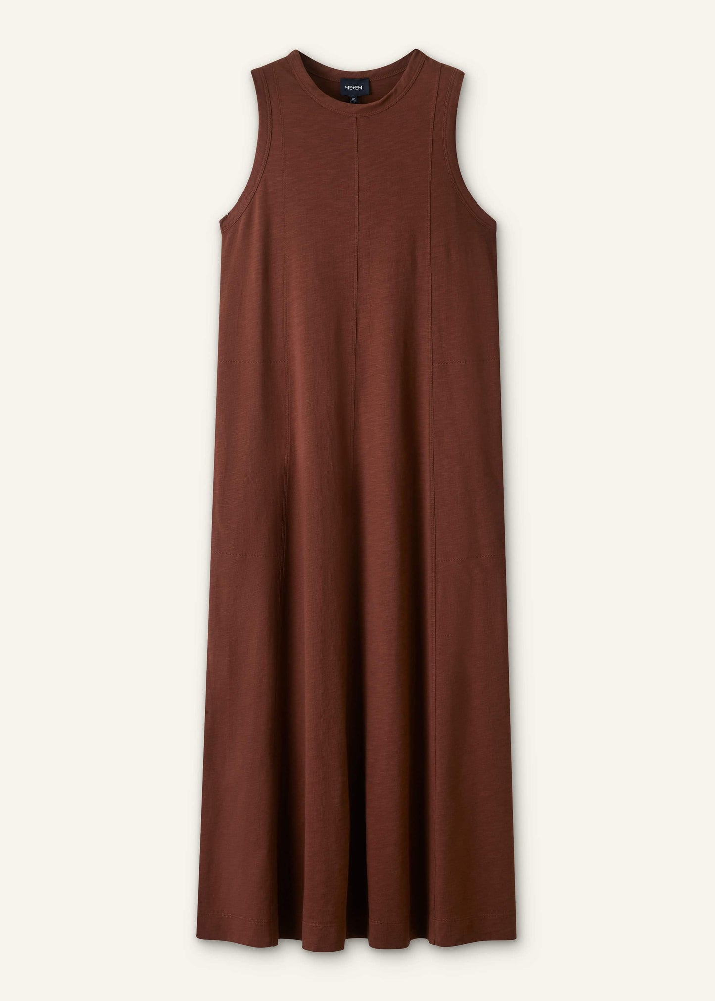 ME and EM Clothing Cinnamon Brown Maxi Swing Dress