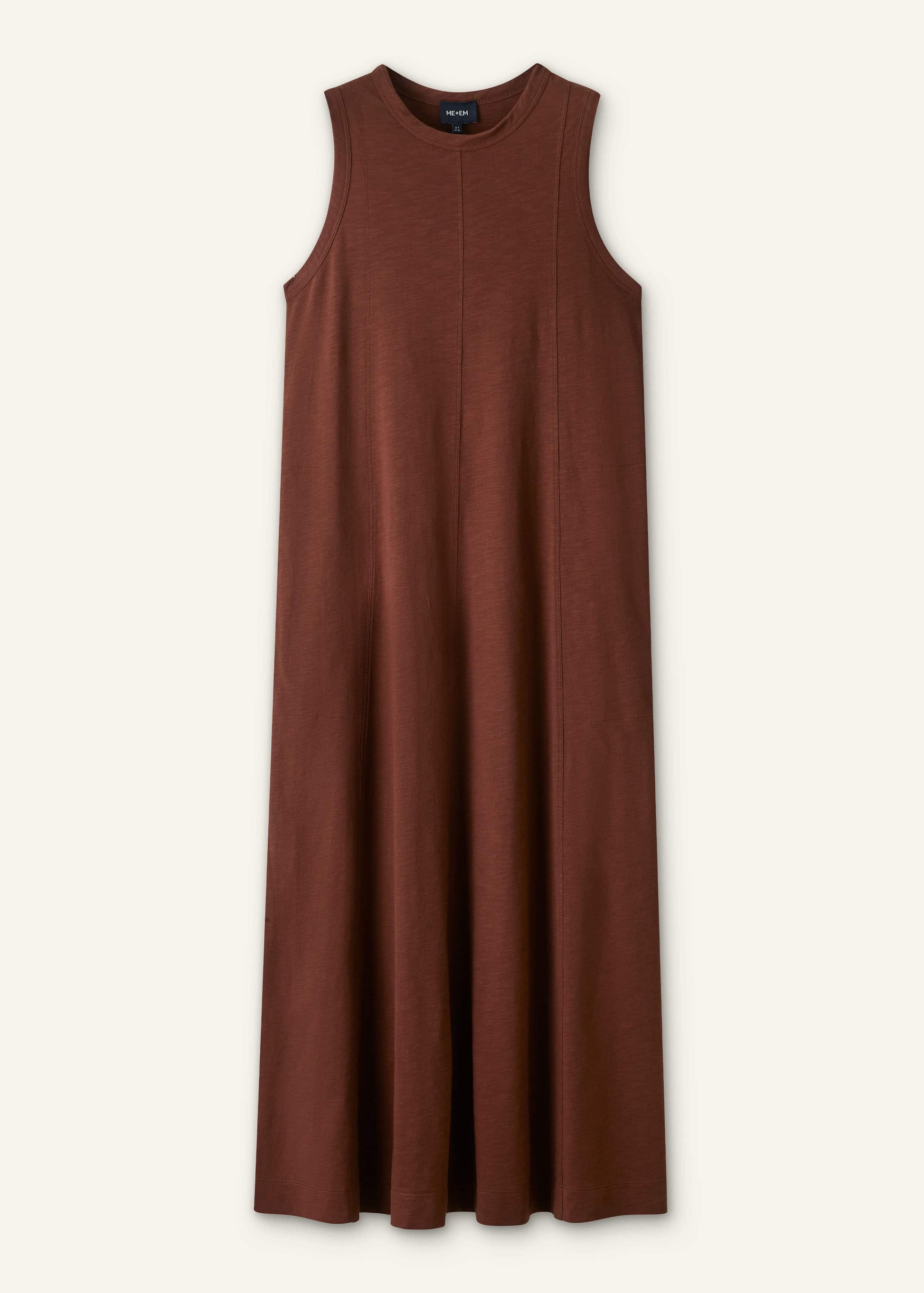 ME and EM Clothing Cinnamon Brown Maxi Swing Dress