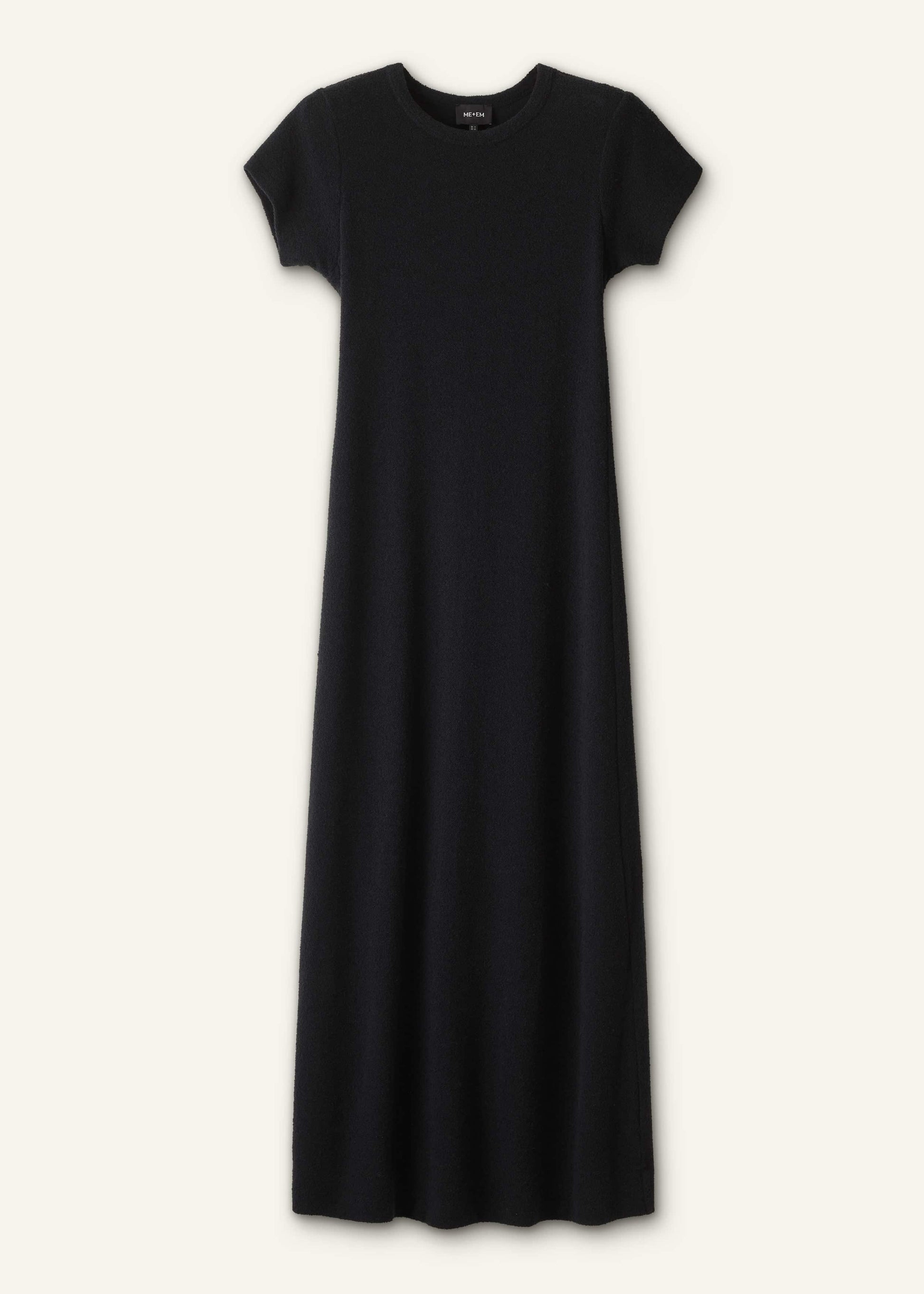 ME and EM Clothing Black A-Line Maxi Tee Dress