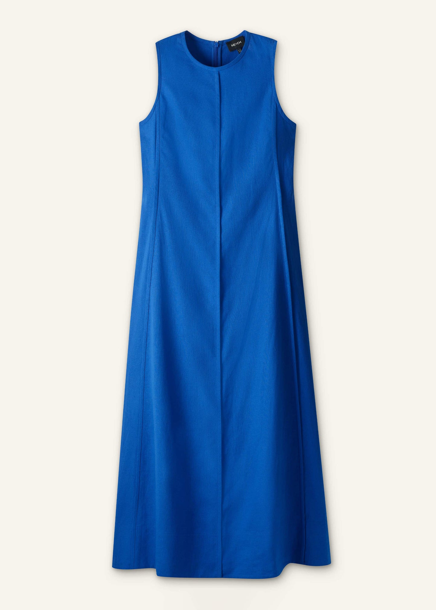 ME and EM Clothing Blue Crease-Less Linen Effortless Maxi Dress