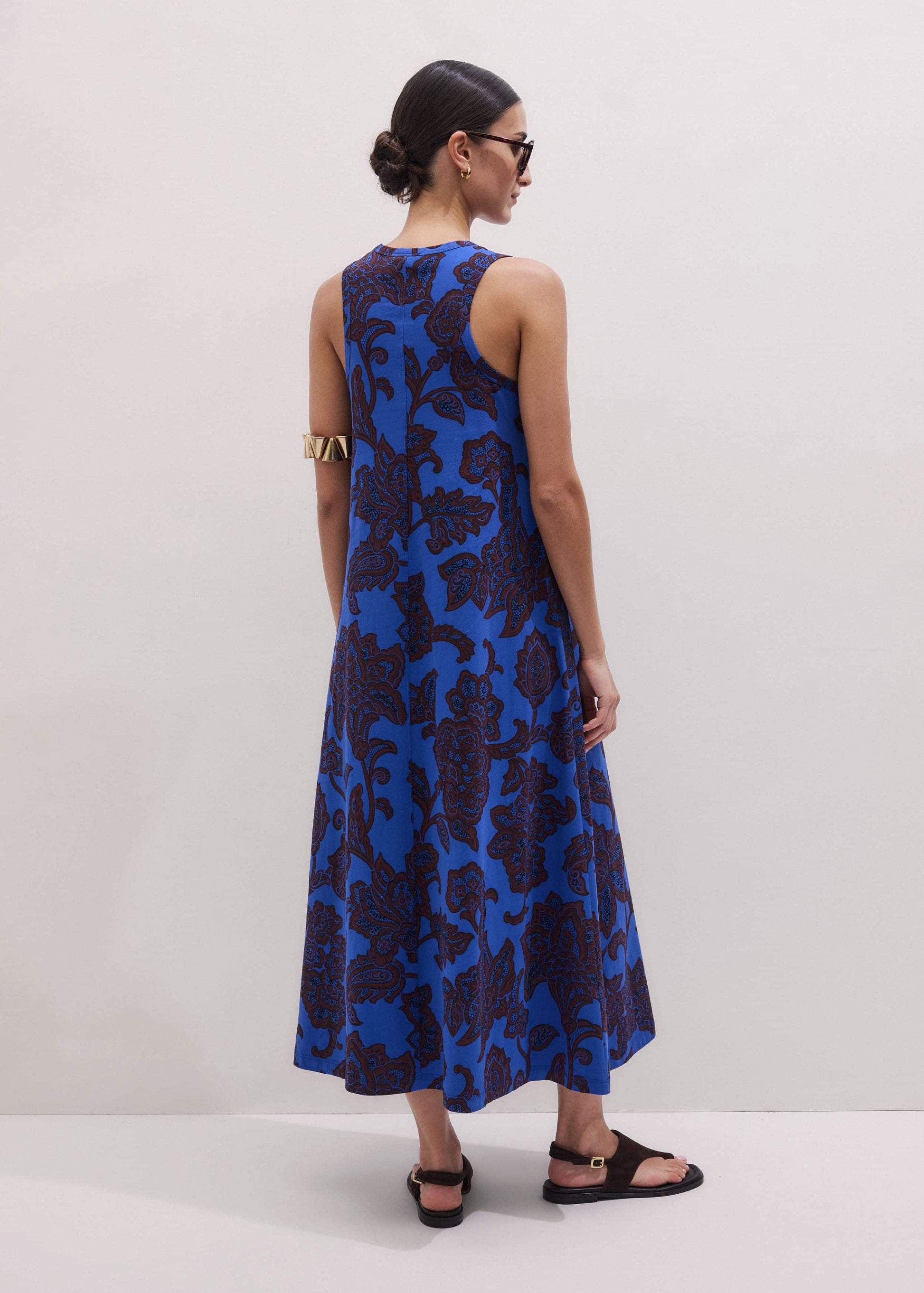 ME and EM Clothing Blue Maxi Swing Dress