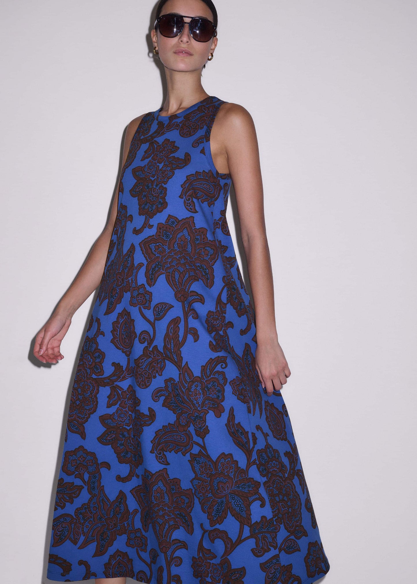 ME and EM Clothing Blue Maxi Swing Dress