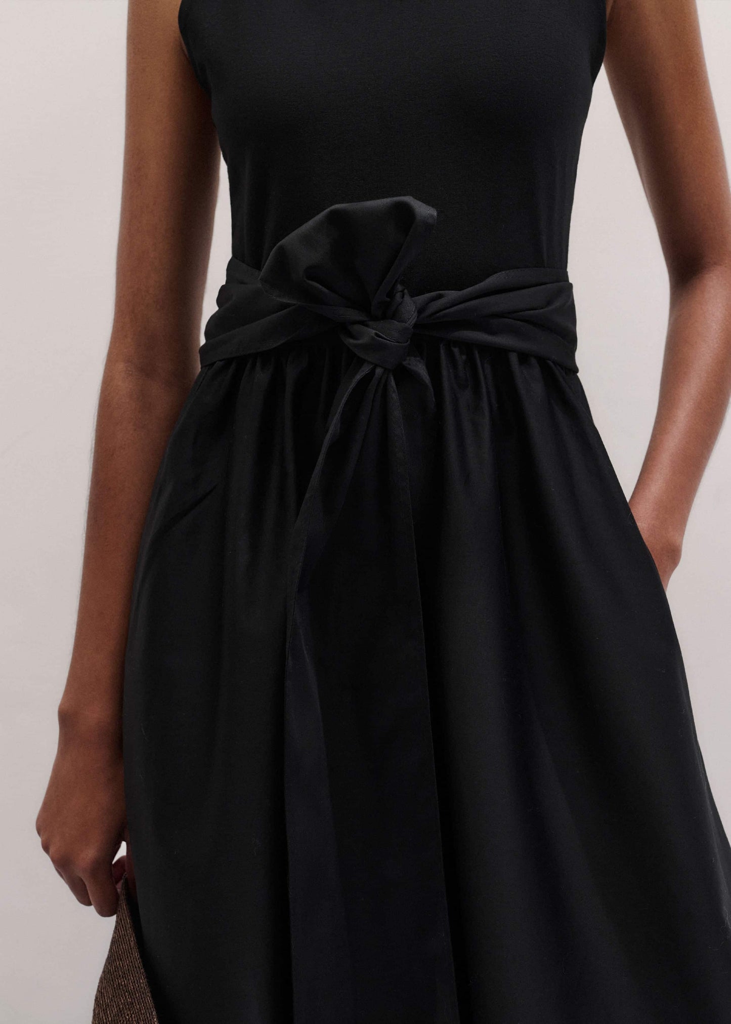 ME and EM Clothing Black Fit + Flare Maxi Dress