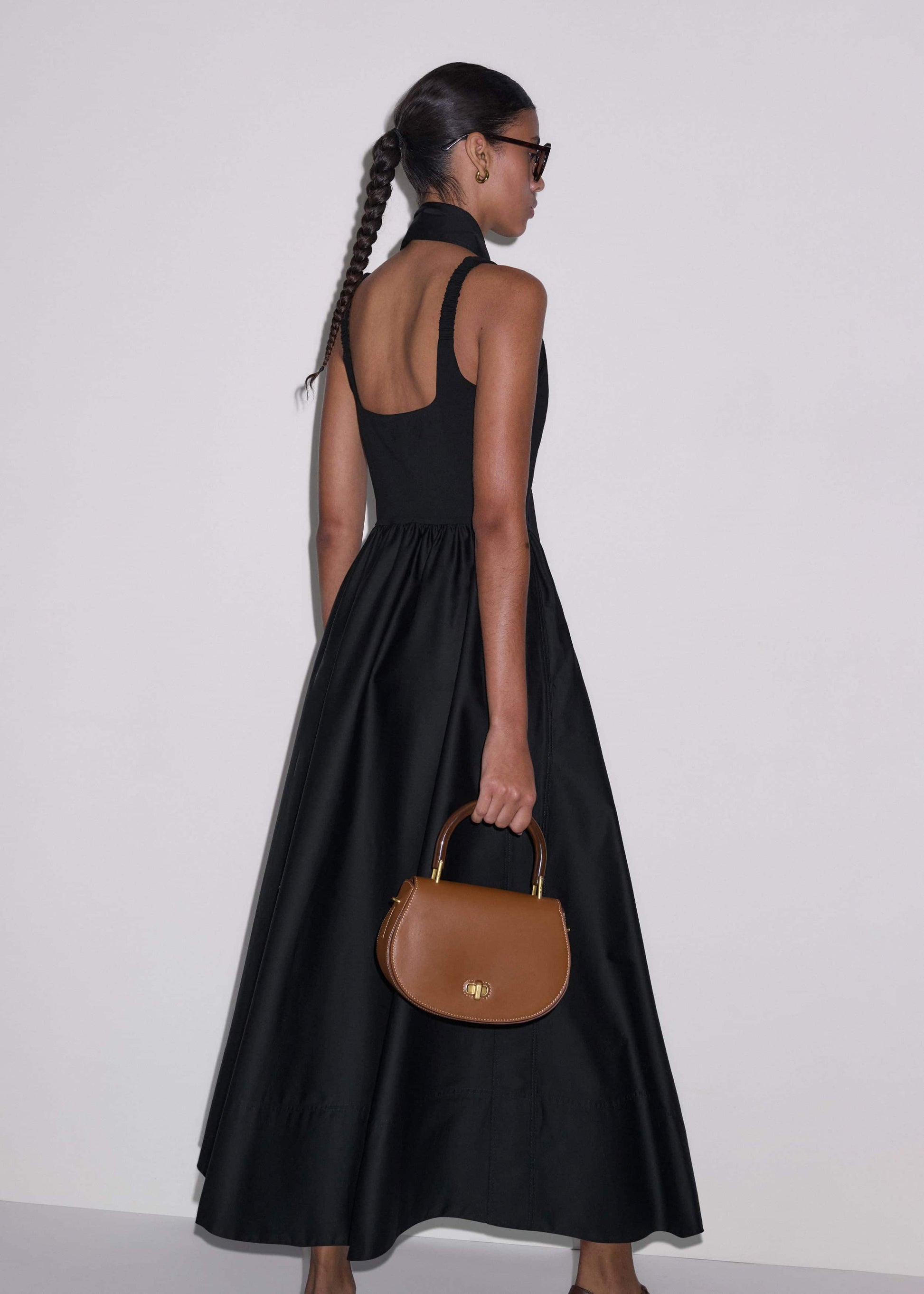 ME and EM Clothing Black Fit + Flare Maxi Dress