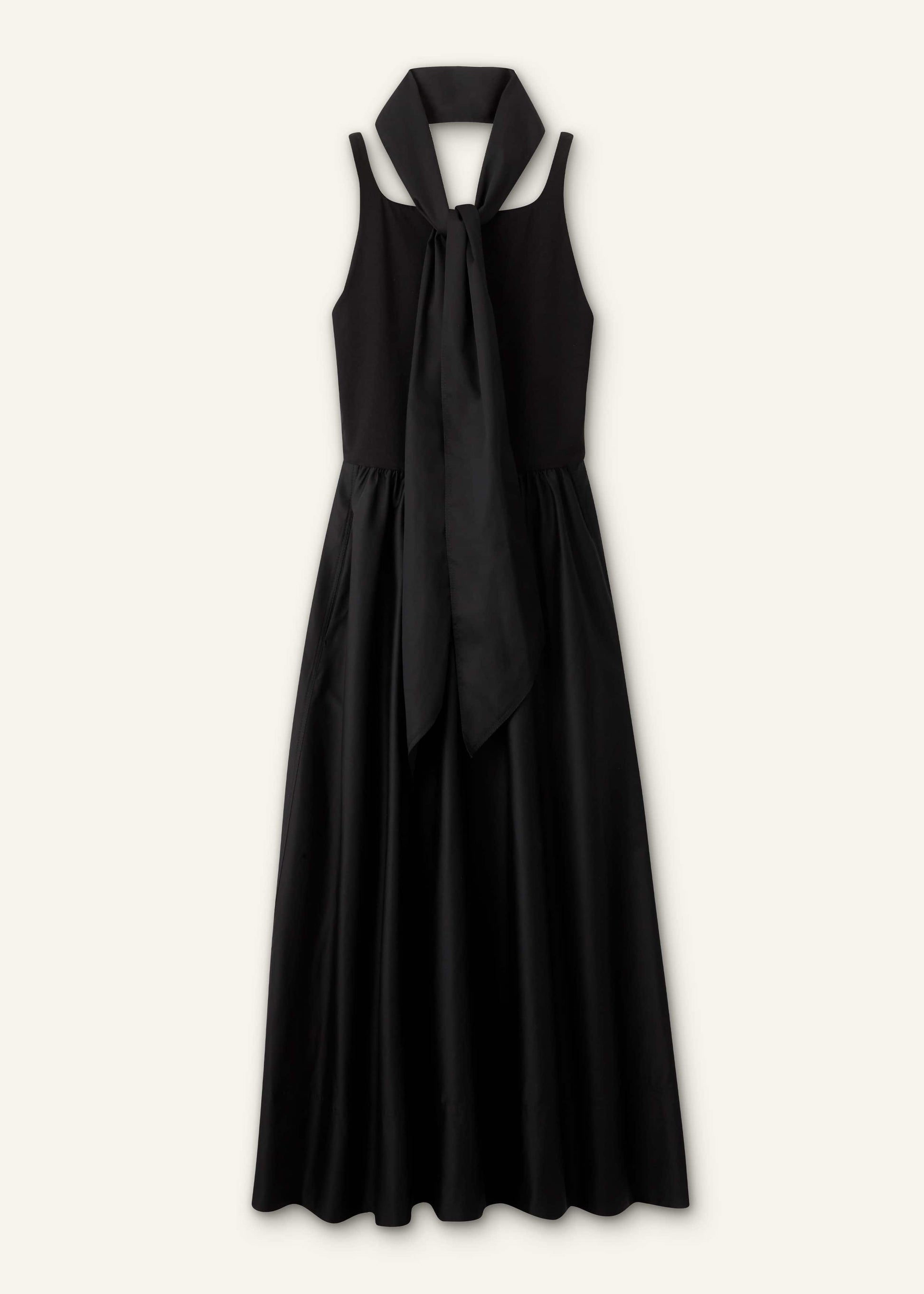 ME and EM Clothing Black Fit + Flare Maxi Dress