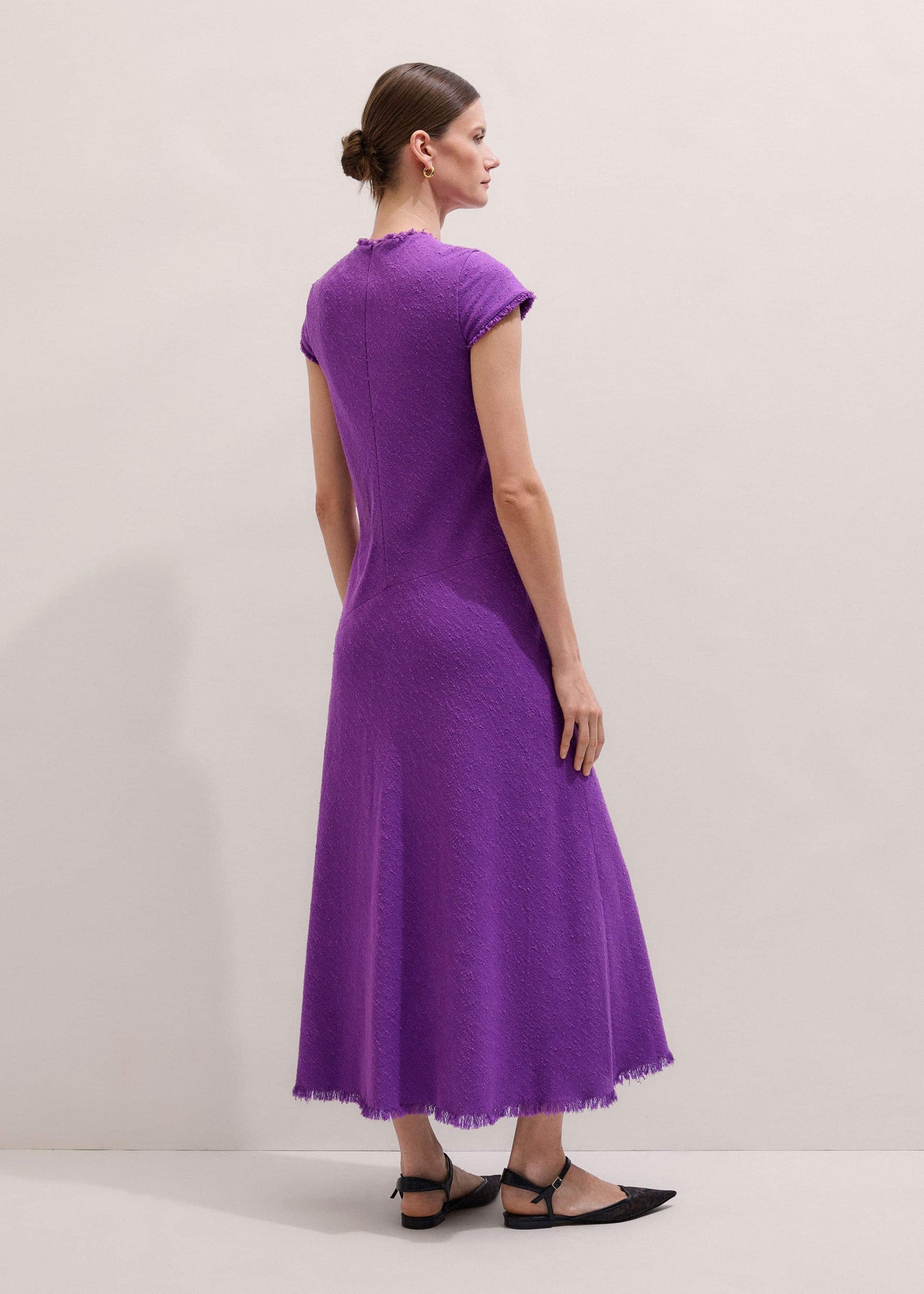 ME and EM Clothing Purple Bias Cut AM-PM Maxi Dress