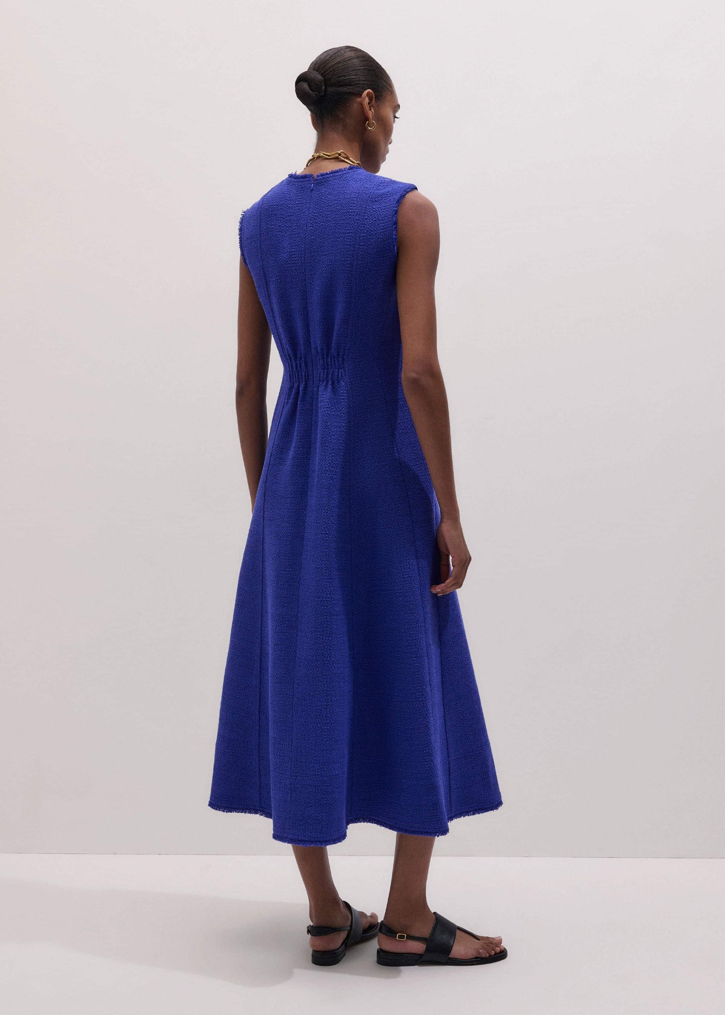 ME and EM Clothing Blue Desk-To-Dinner Fit And Flare Maxi Dress