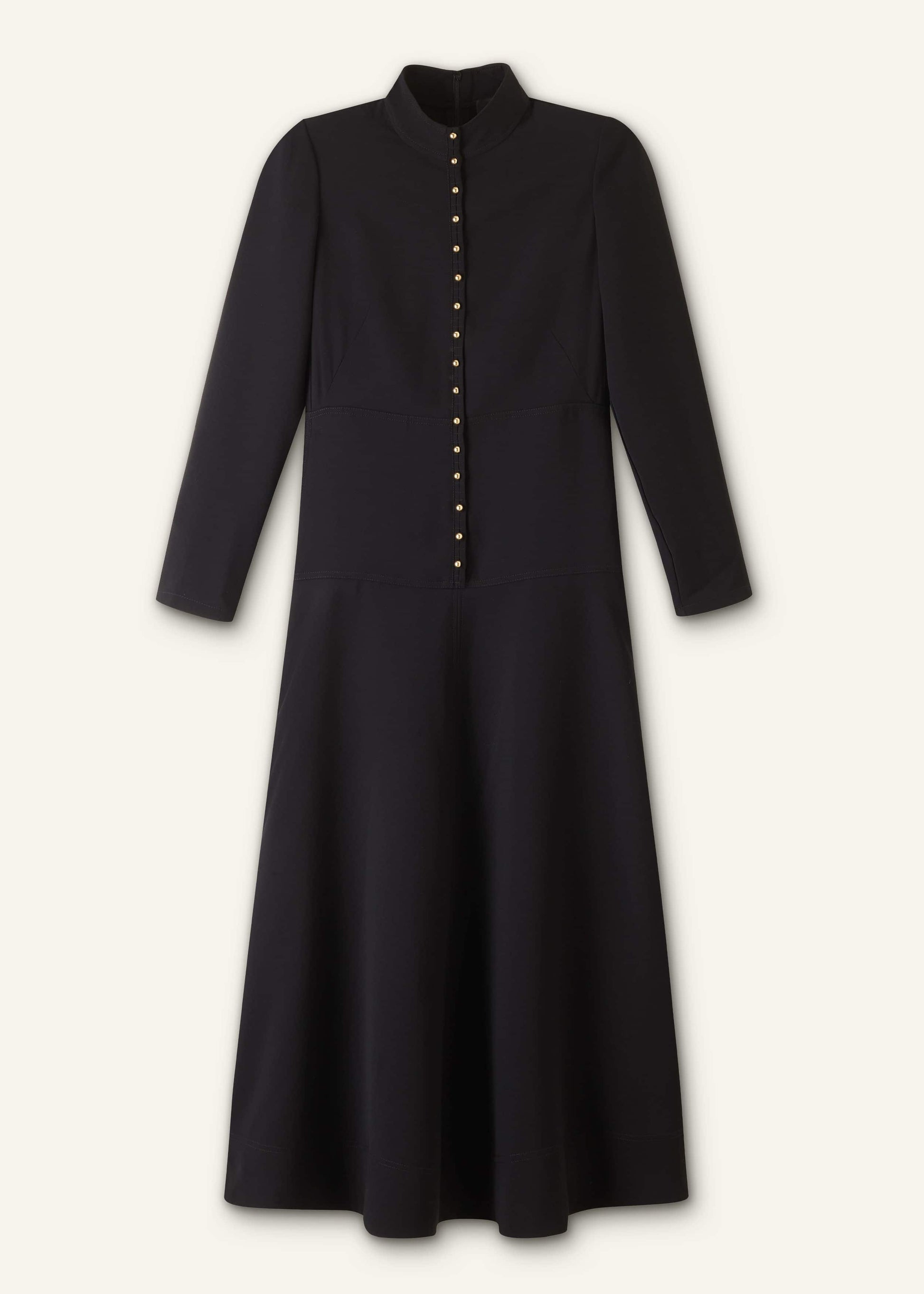 ME and EM Clothing Black A-Line Feature Button Maxi Dress