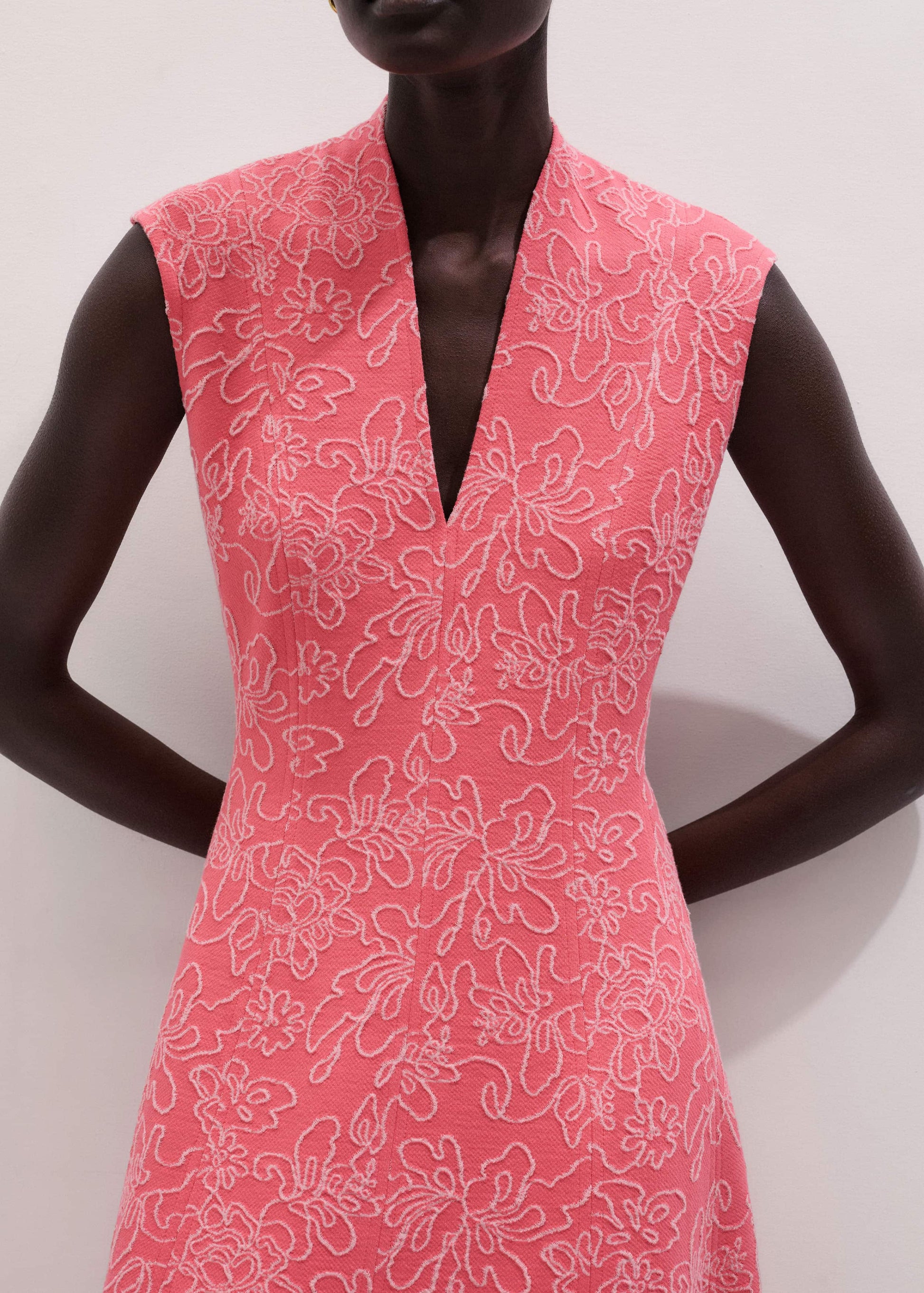 ME and EM Clothing Pink Panelled Fit + Flare Maxi Dress | ME+ME